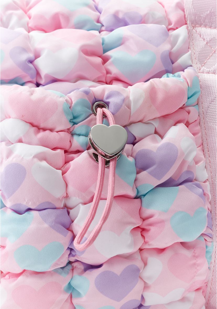 Heart Print Scrunch Duffle