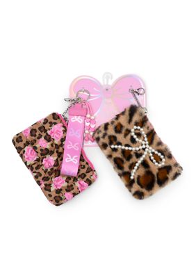 Miss Gwen Kids Leopard Double Coin Purse Wristlet