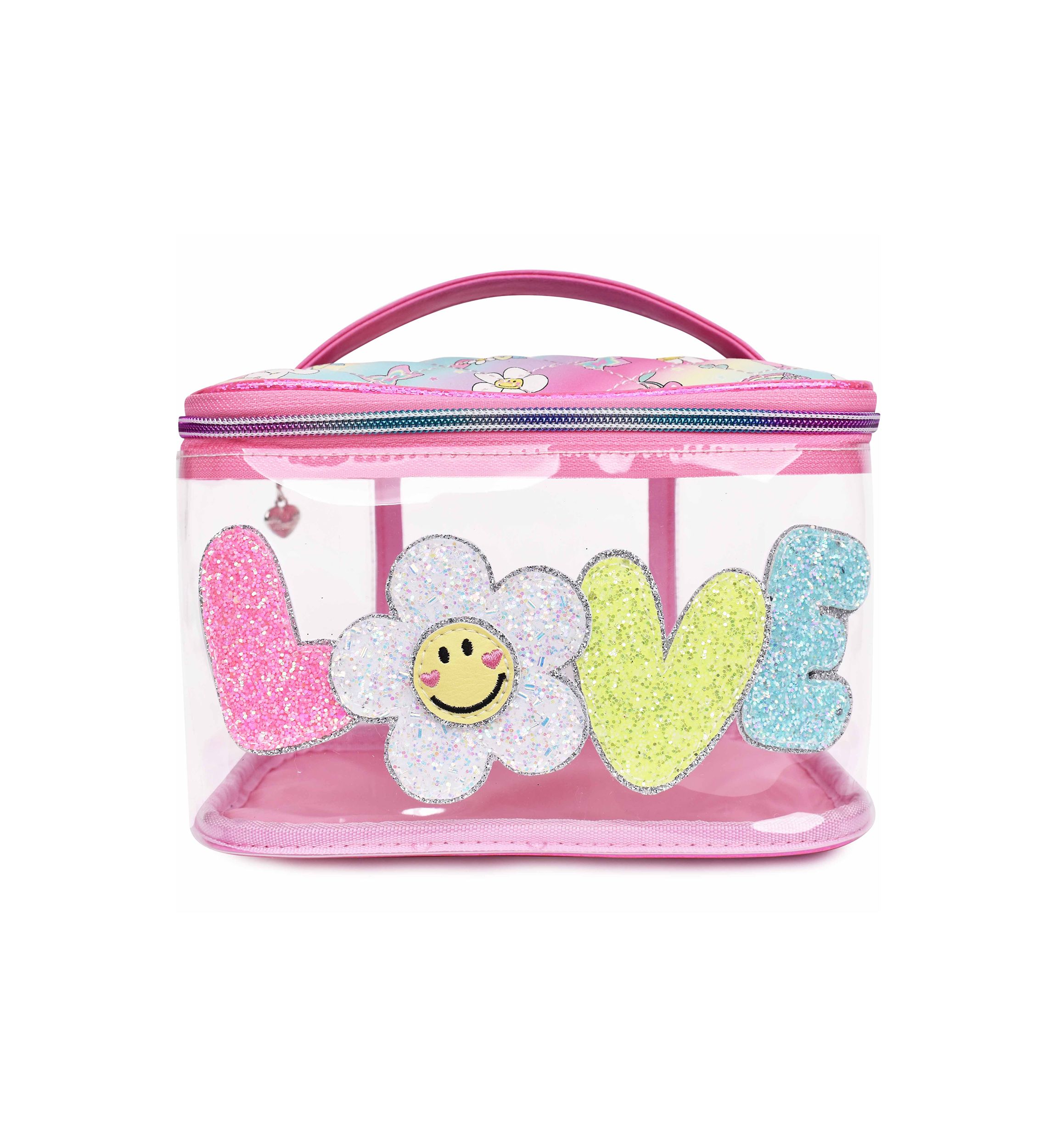 Girls Love Daisy Clear Train Case