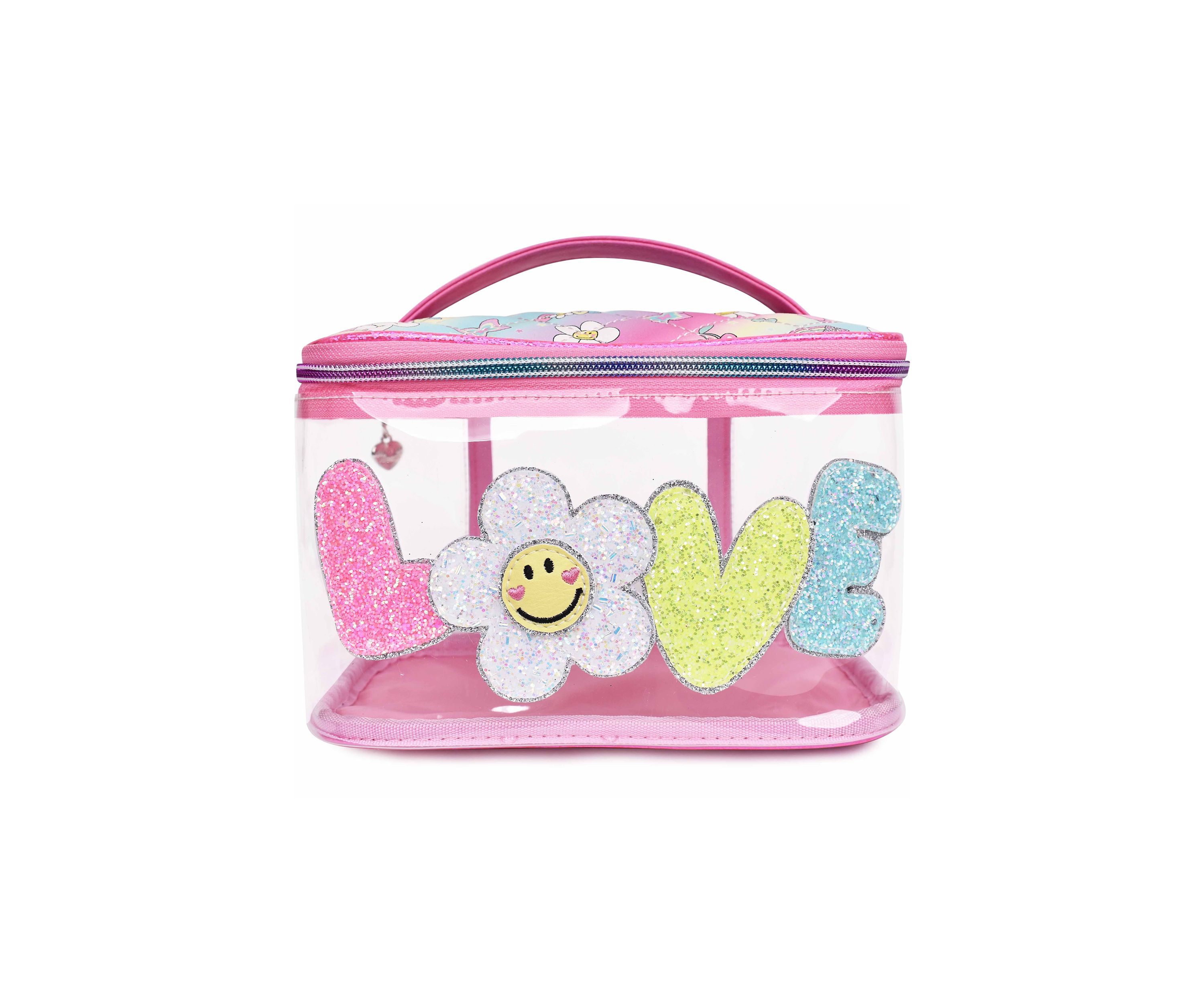 Girls Love Daisy Clear Train Case