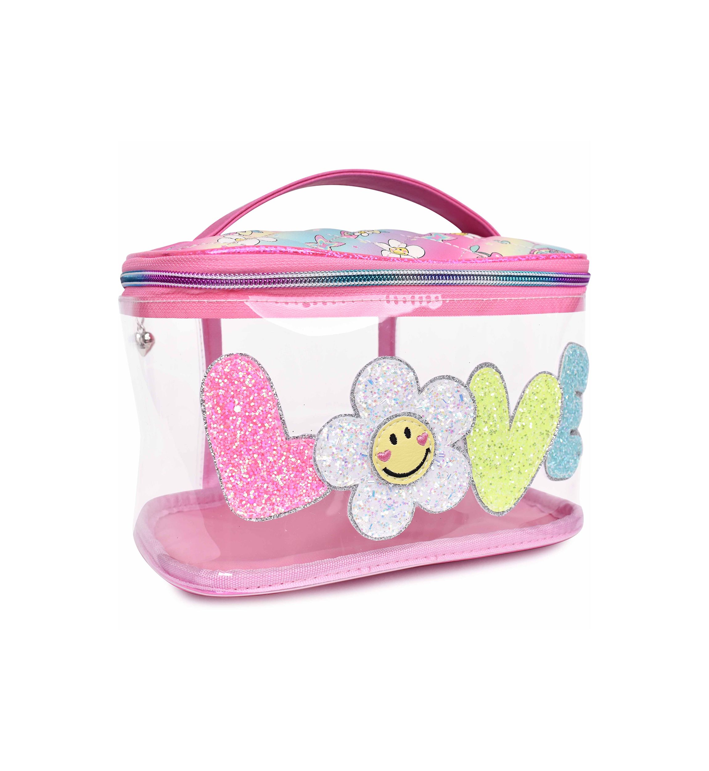 Girls Love Daisy Clear Train Case