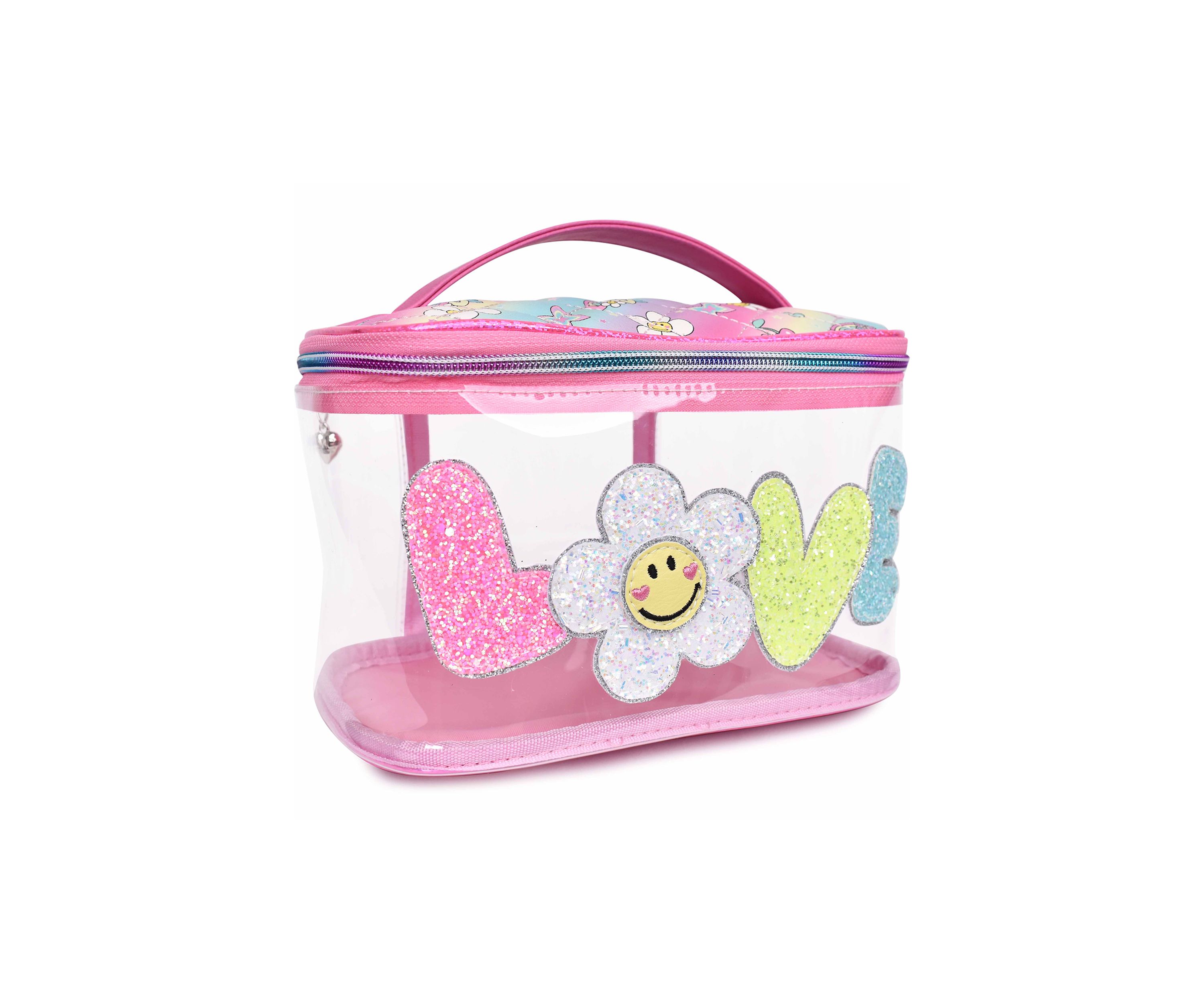 Girls Love Daisy Clear Train Case