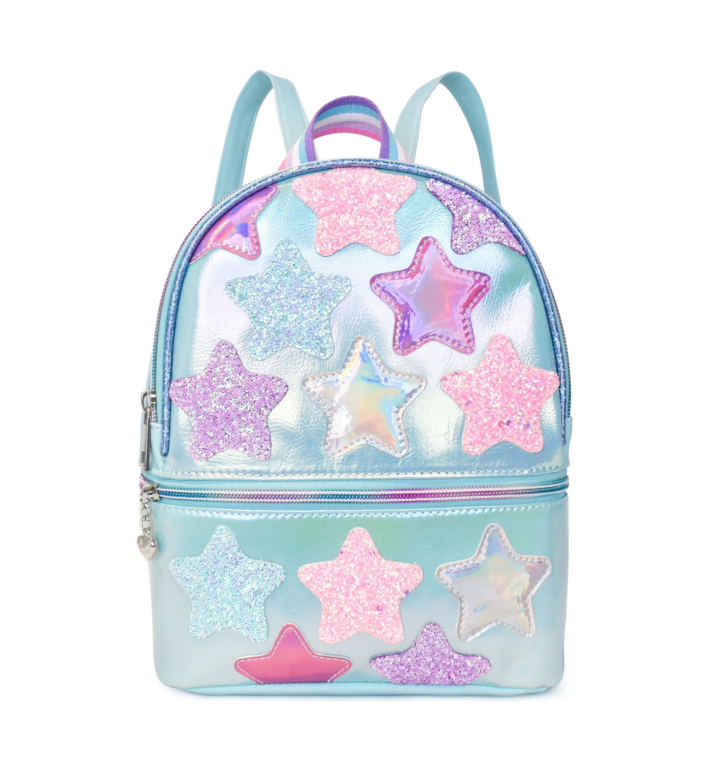 Girls Star Printed Glitter Mini Backpack
