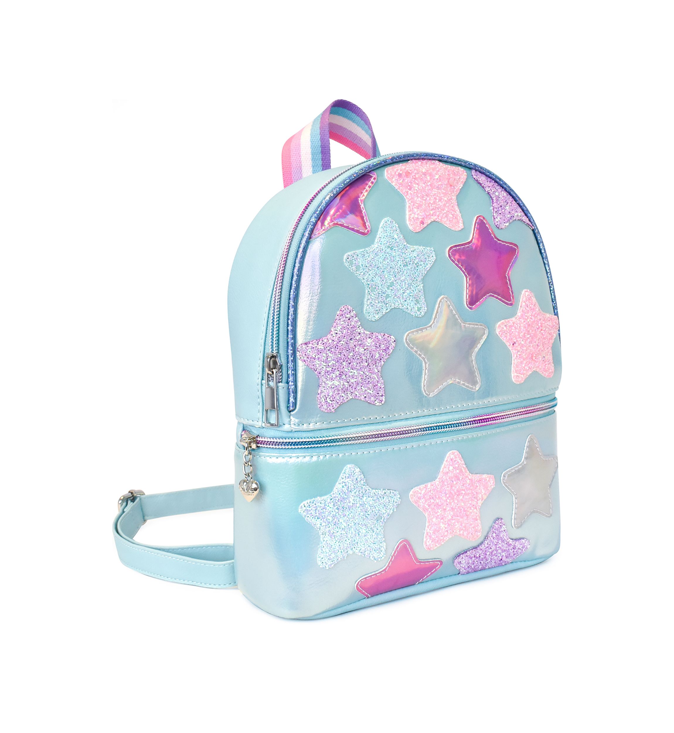 Girls Star Printed Glitter Mini Backpack