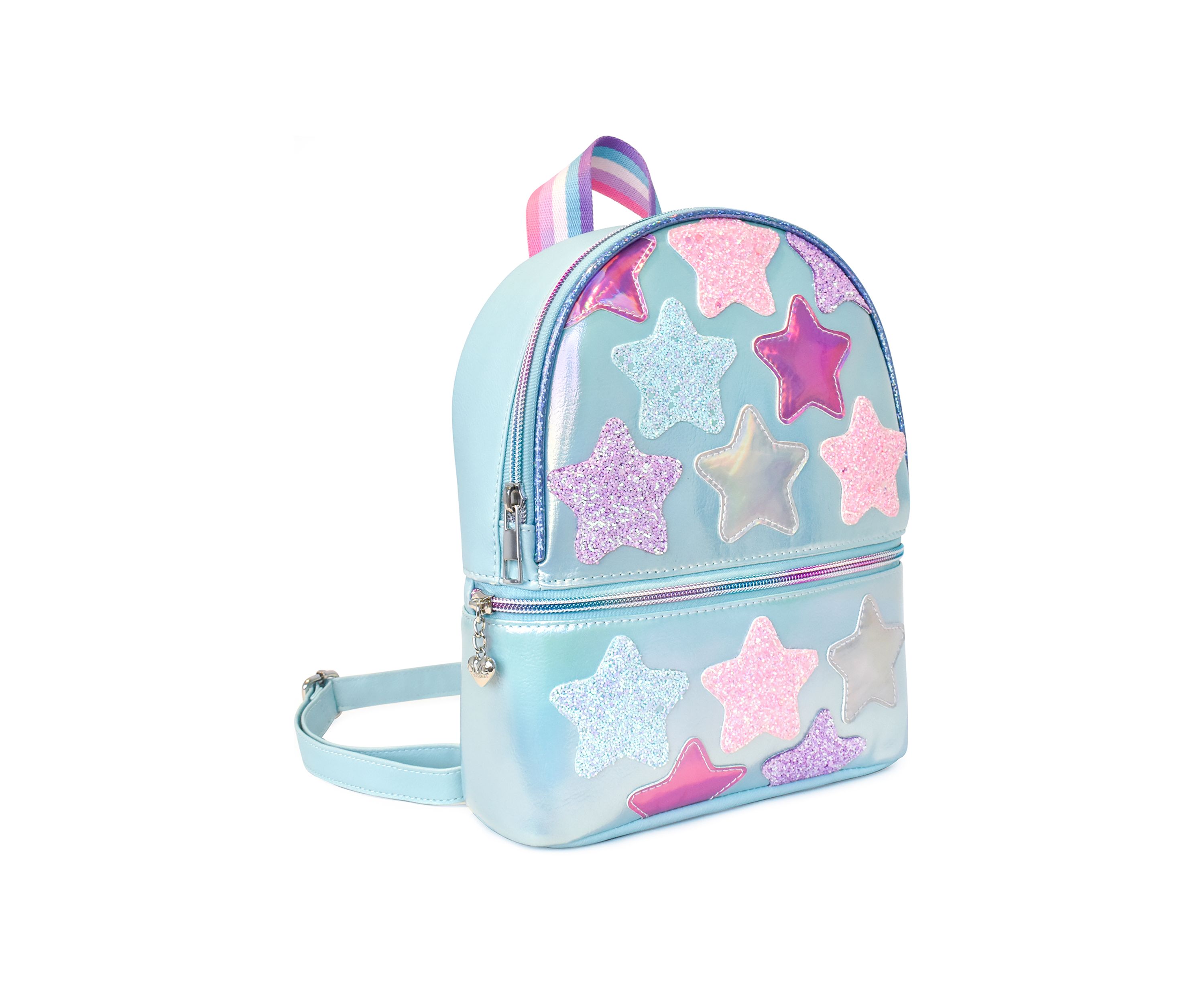 Girls Star Printed Glitter Mini Backpack