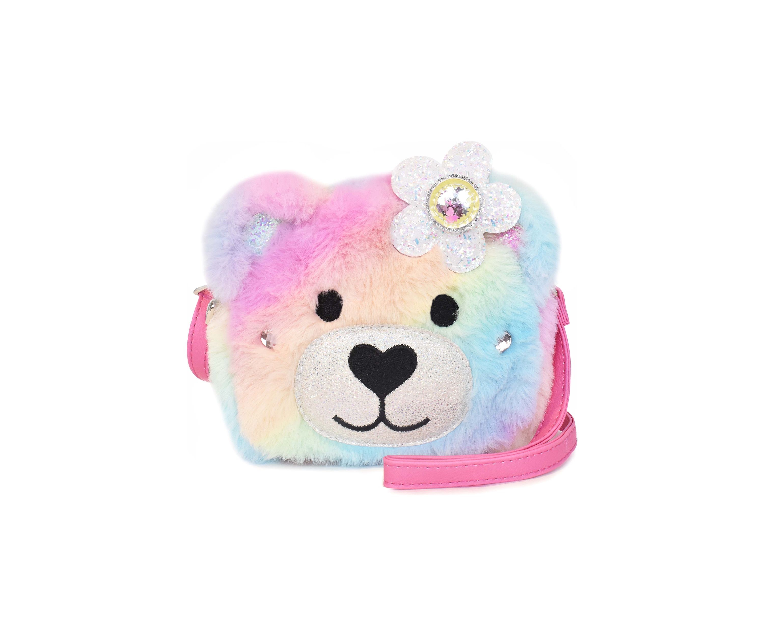 Teddy Daisy Ombré Faux Fur Rounded Crossbody Bag