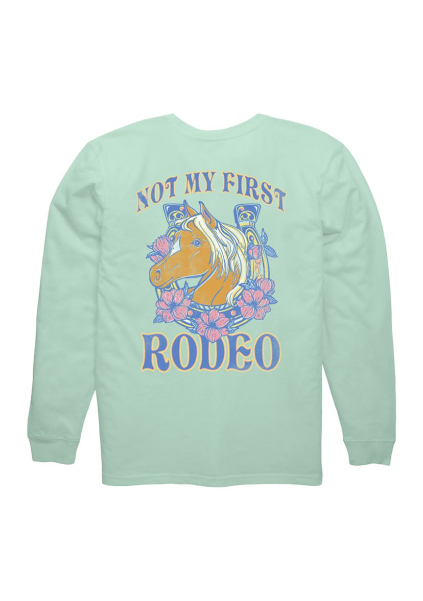 Girls 7-16 Long Sleeve Not My First Rodeo Graphic T-Shirt