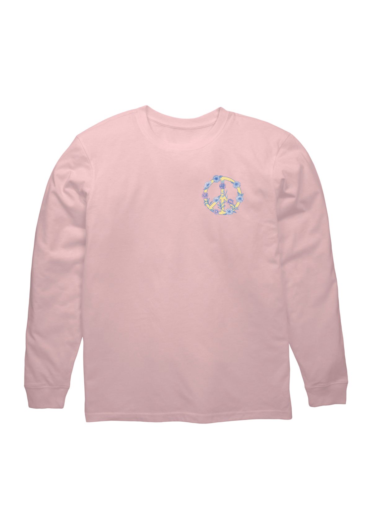 Girls 7-16 Long Sleeve Blessed Peace Sign Graphic T-Shirt 