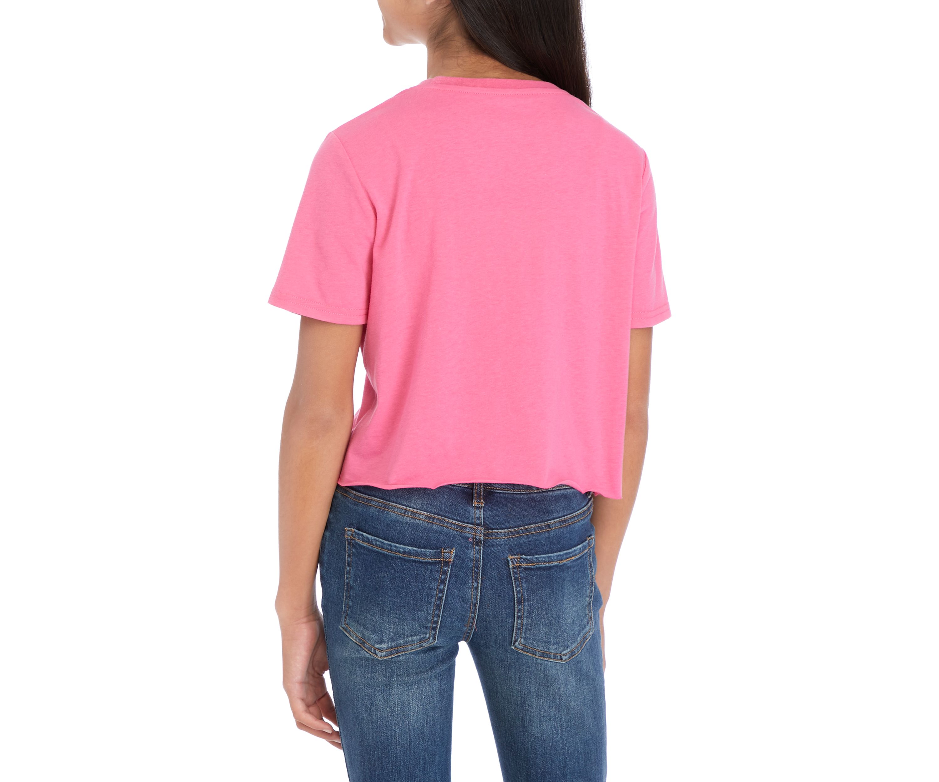 Girls 7-16 Short Sleeve Breast Cancer Awareness Graphic T-Shirt
