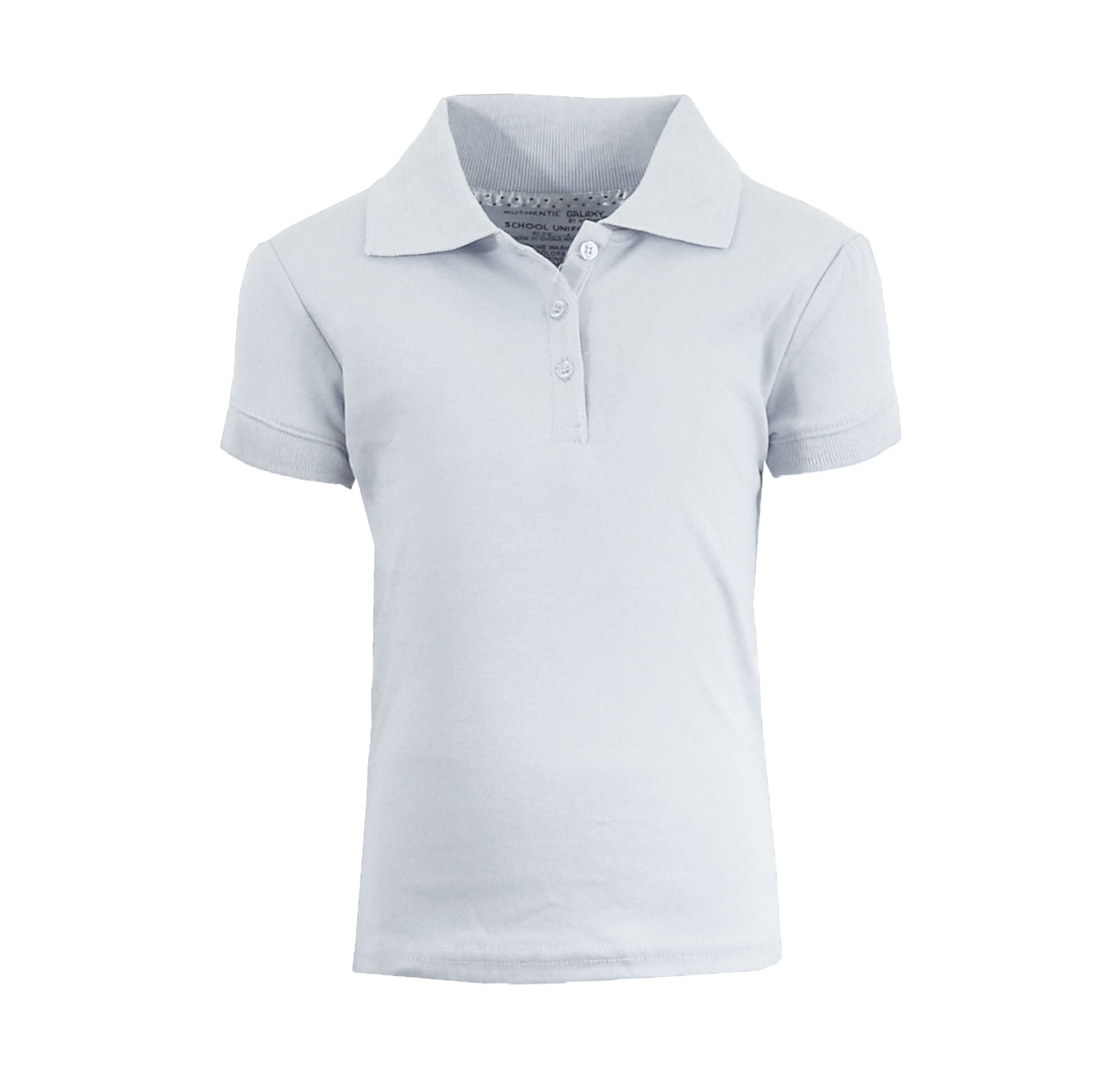 Galaxy By Harvic Girls Short Sleeve Stretch Pique Polo Shirt (Sizes, S-2XL)