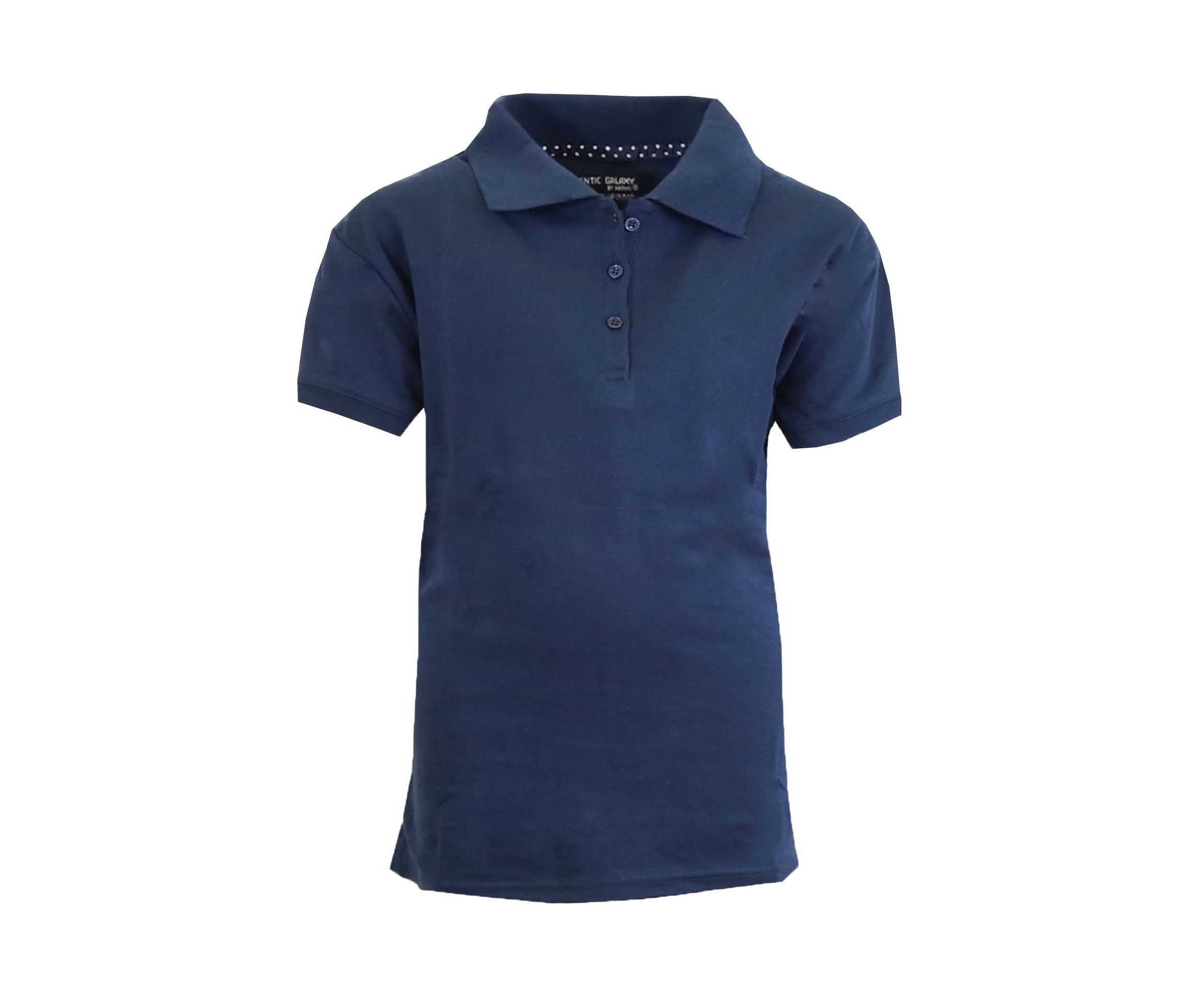 Galaxy By Harvic Girls Short Sleeve Stretch Pique Polo Shirt (Sizes, S-2XL)