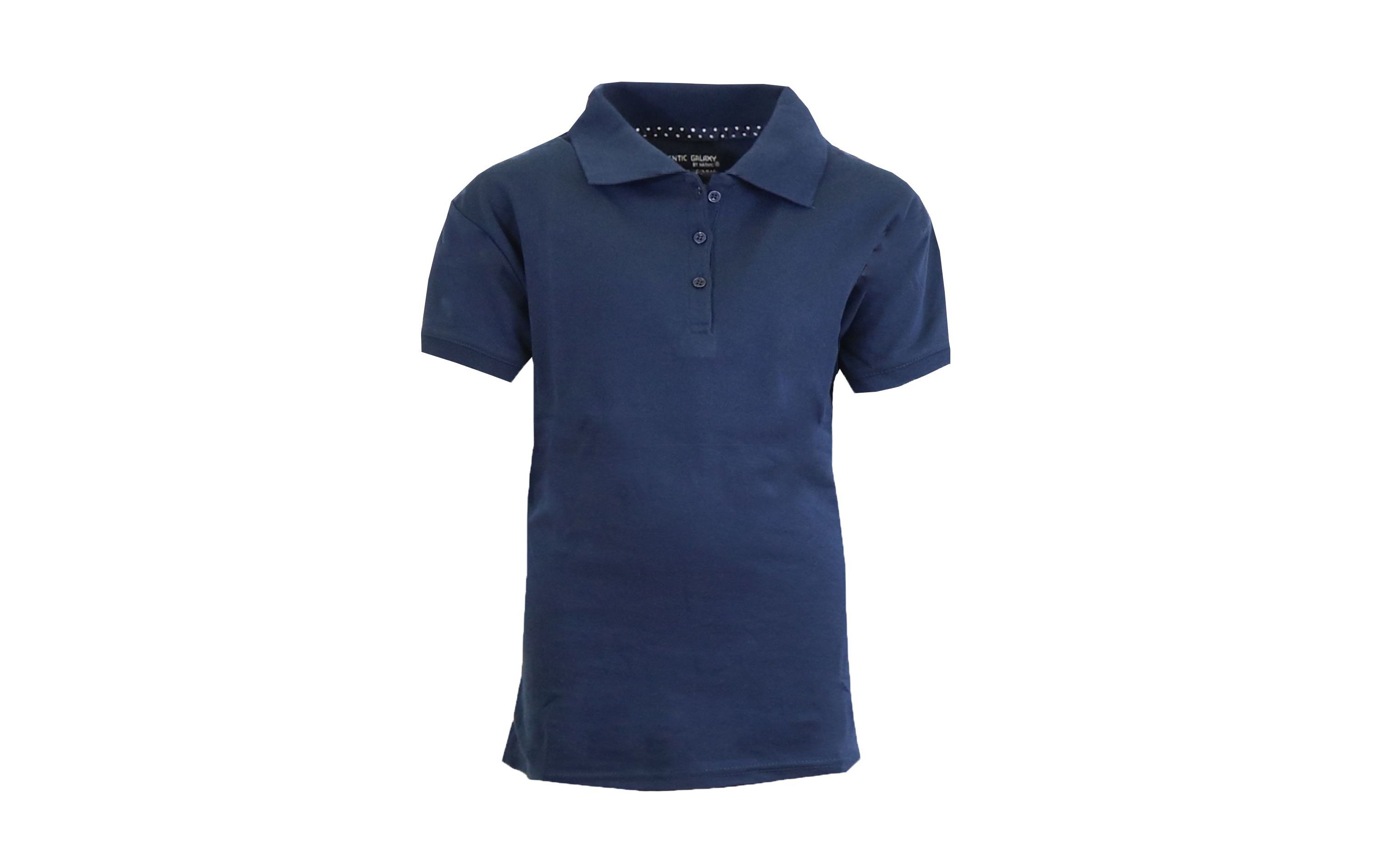 Galaxy By Harvic Girls Short Sleeve Stretch Pique Polo Shirt (Sizes, S-2XL)