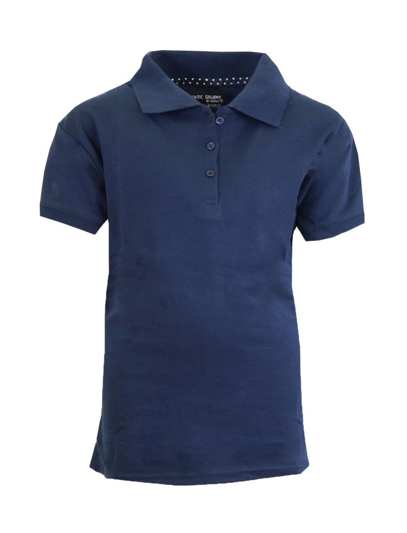 Galaxy By Harvic Girls Short Sleeve Stretch Pique Polo Shirt (Sizes, S-2XL)