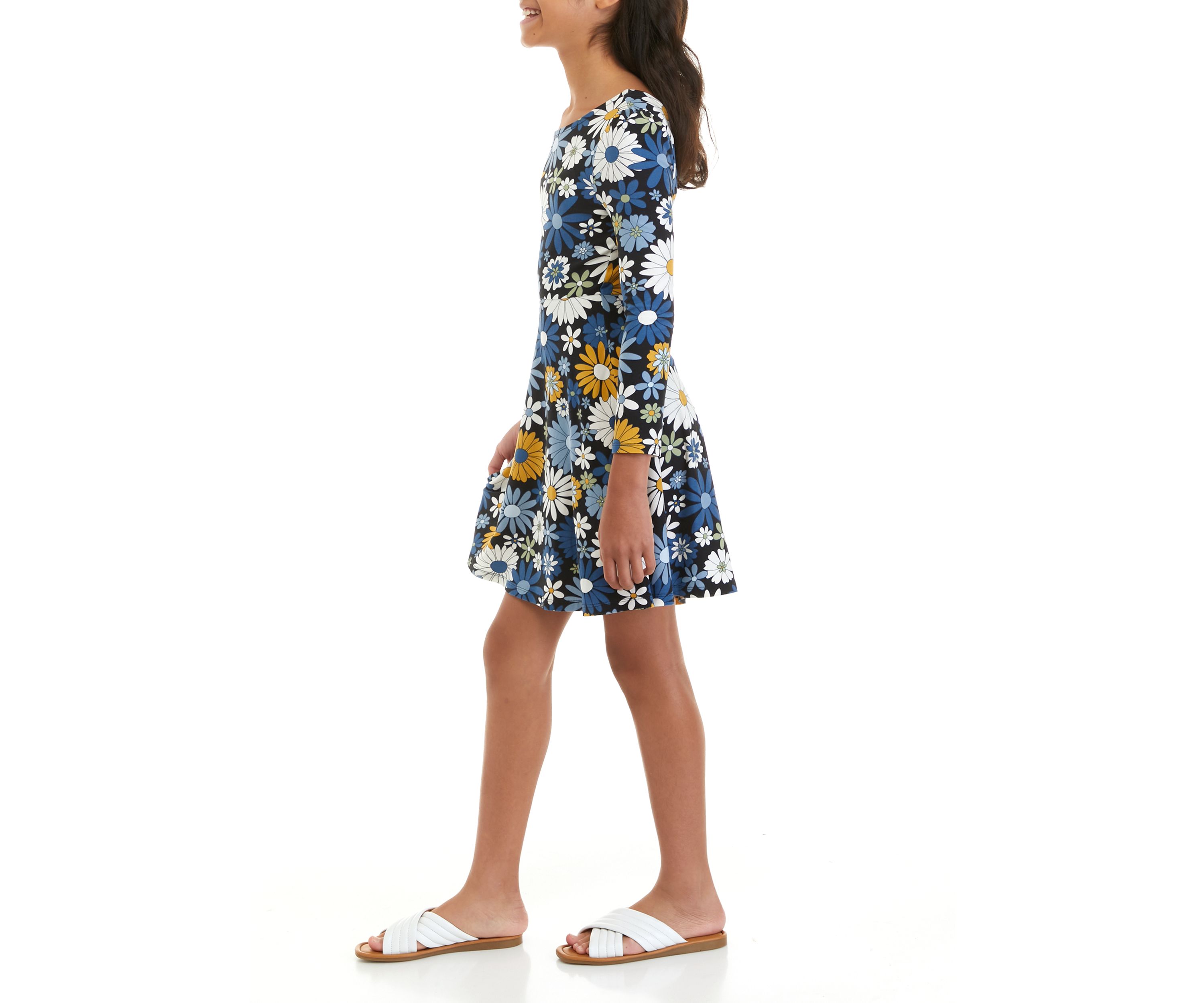 Girls 7-16 Long Sleeve Knit Promo Dress