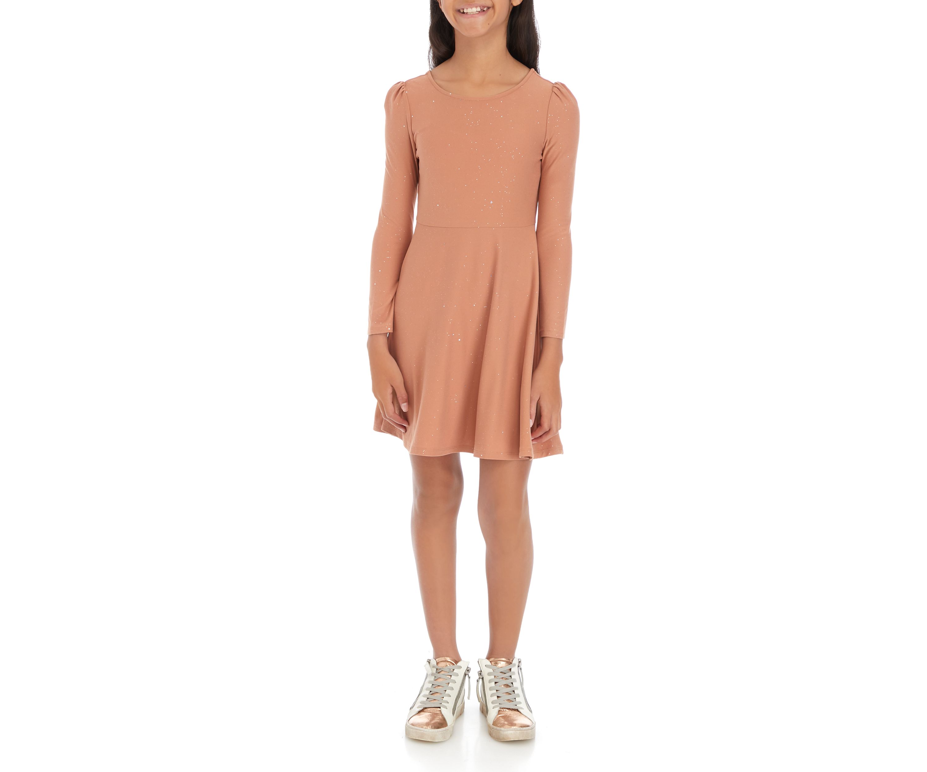 Girls 7-16 Long Sleeve Promo Skater Dress