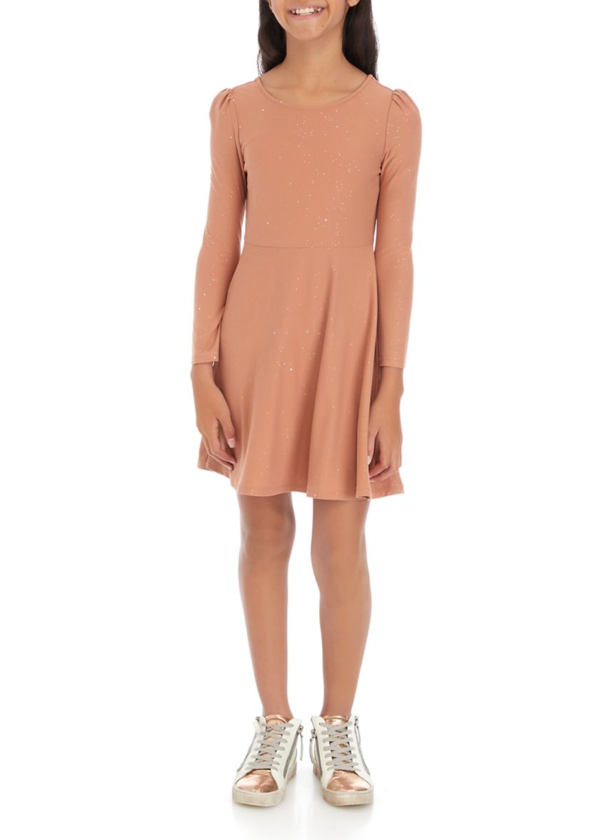 Girls 7-16 Long Sleeve Promo Skater Dress