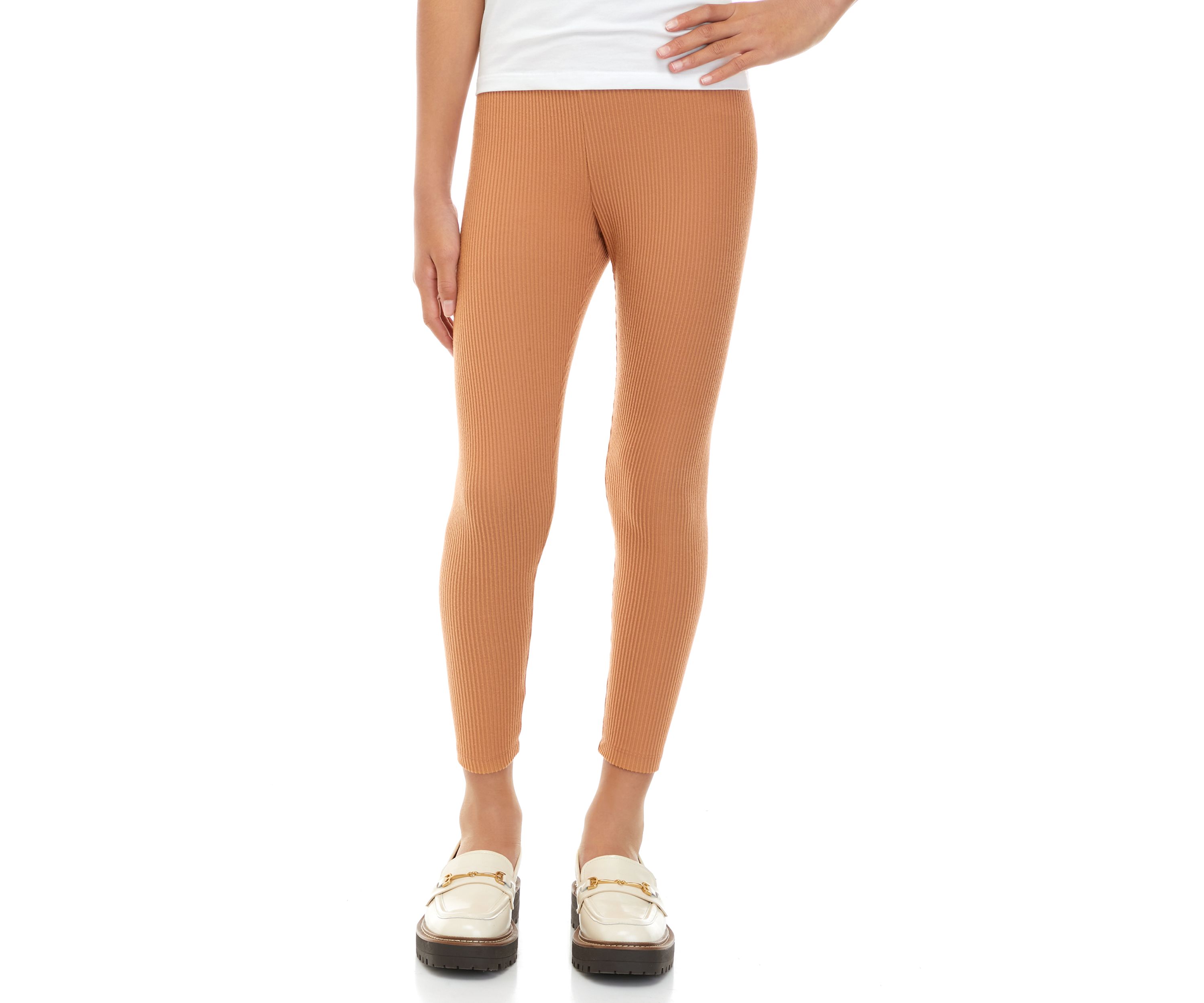 Girls 7-16 Pull On Ribbed Leggings