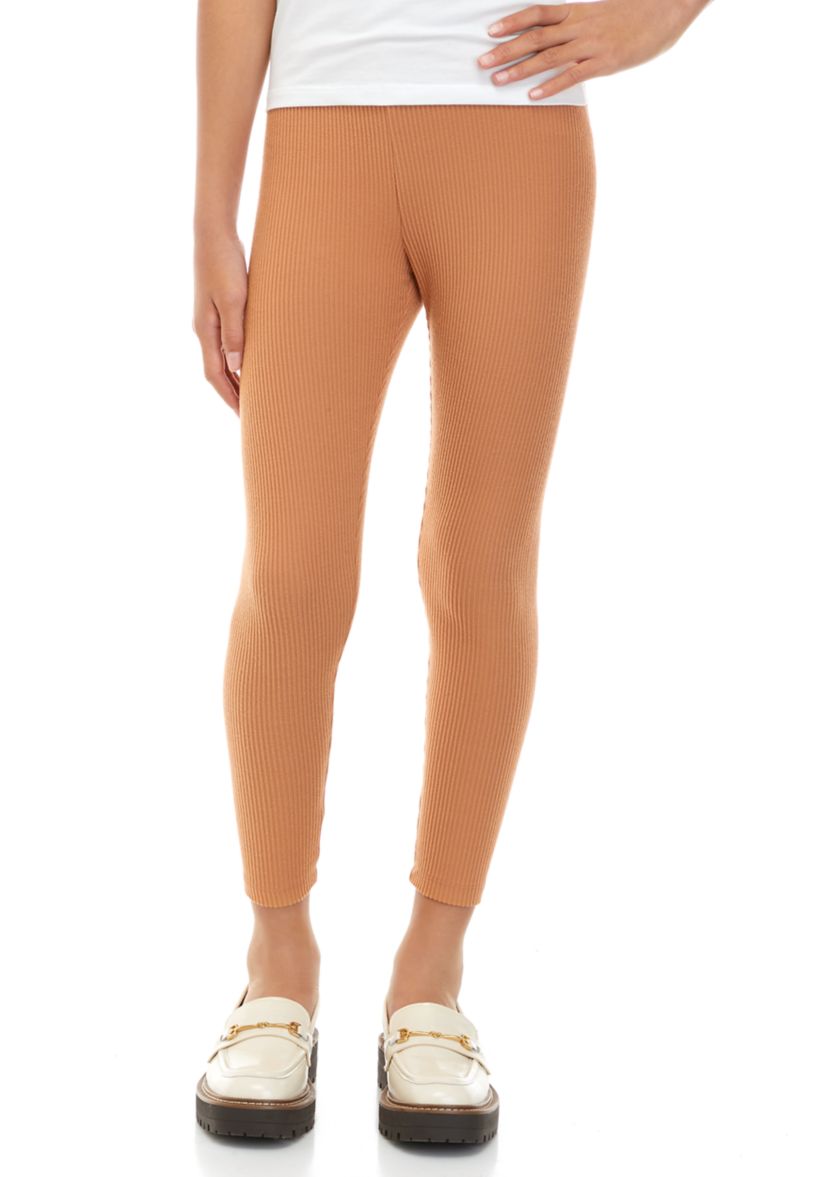 Girls 7-16 Pull On Ribbed Leggings