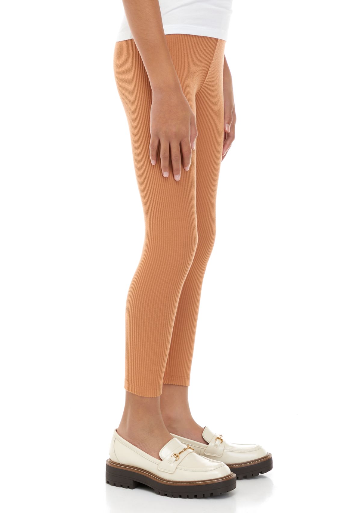 Girls 7-16 Pull On Ribbed Leggings