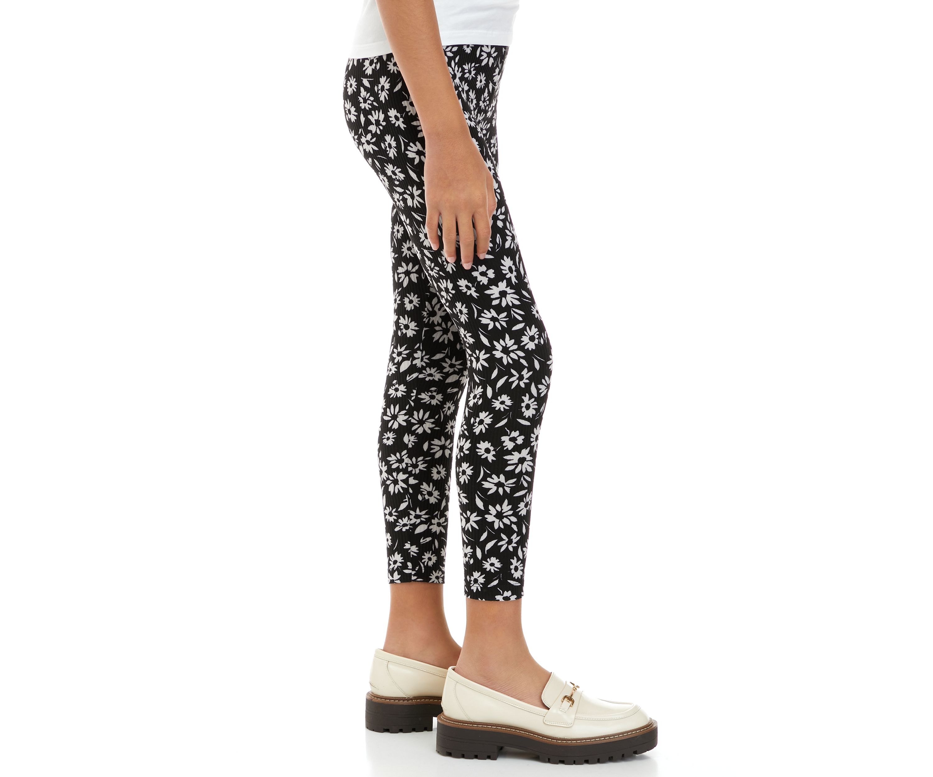 Girls 7-16 Pull On Ribbed Leggings