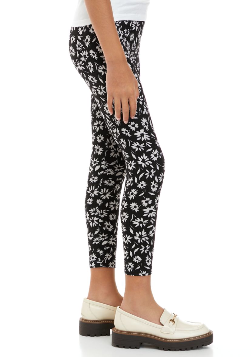 Girls 7-16 Pull On Ribbed Leggings