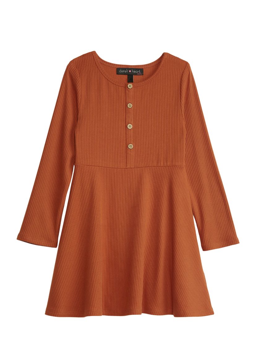 Girls 4-6x Ribbed Skater Dress