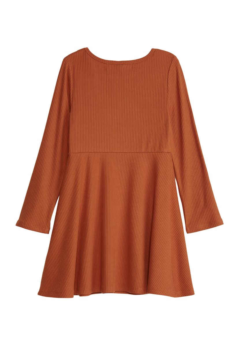 Girls 4-6x Ribbed Skater Dress
