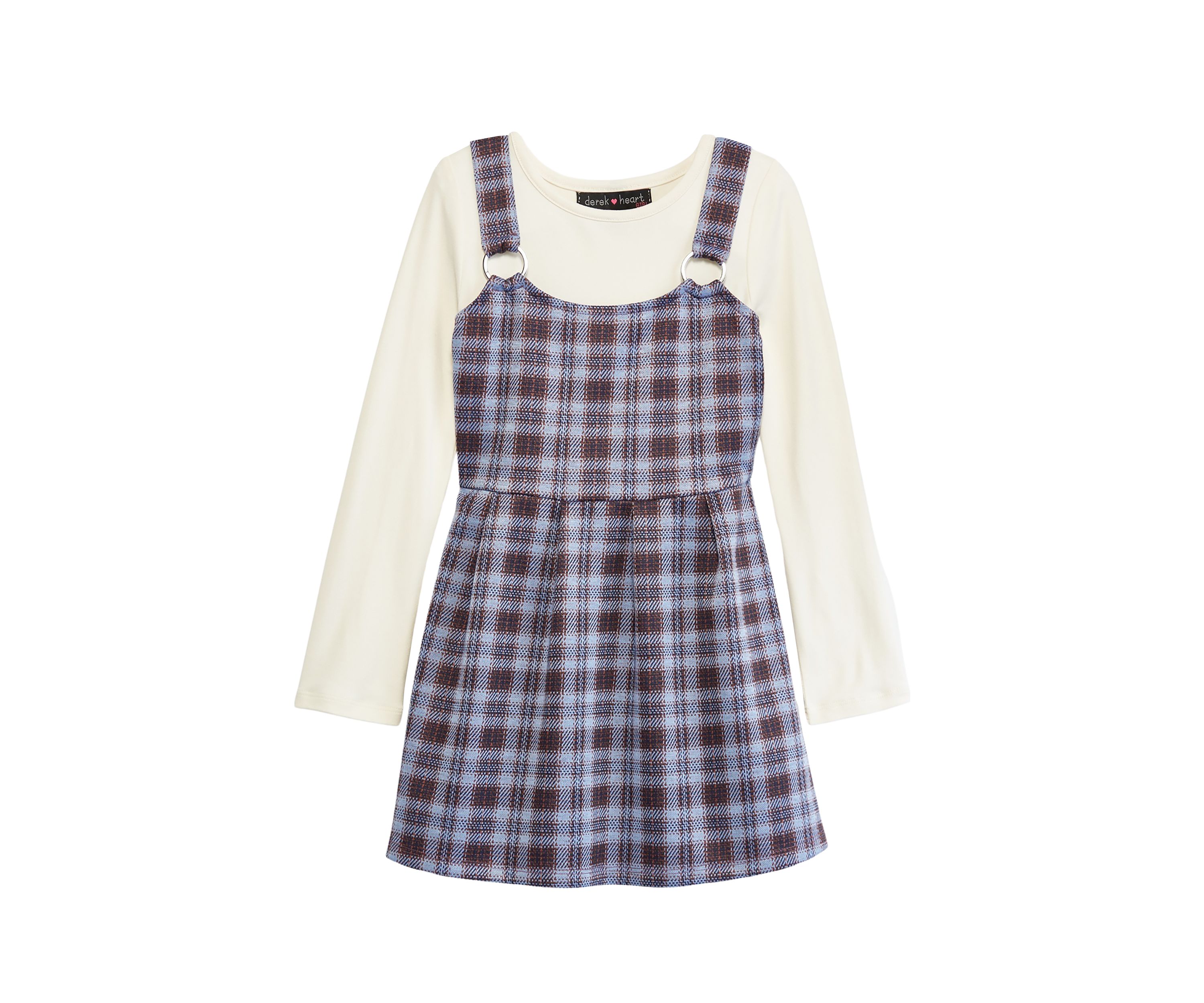 Girls 4-6x Long Sleeve Plaid Jumper Dress