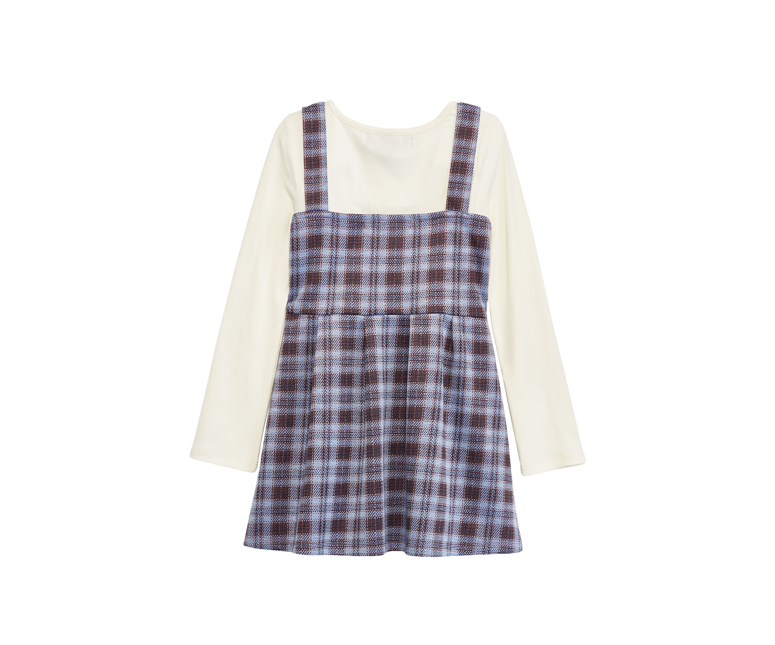 Girls 4-6x Long Sleeve Plaid Jumper Dress