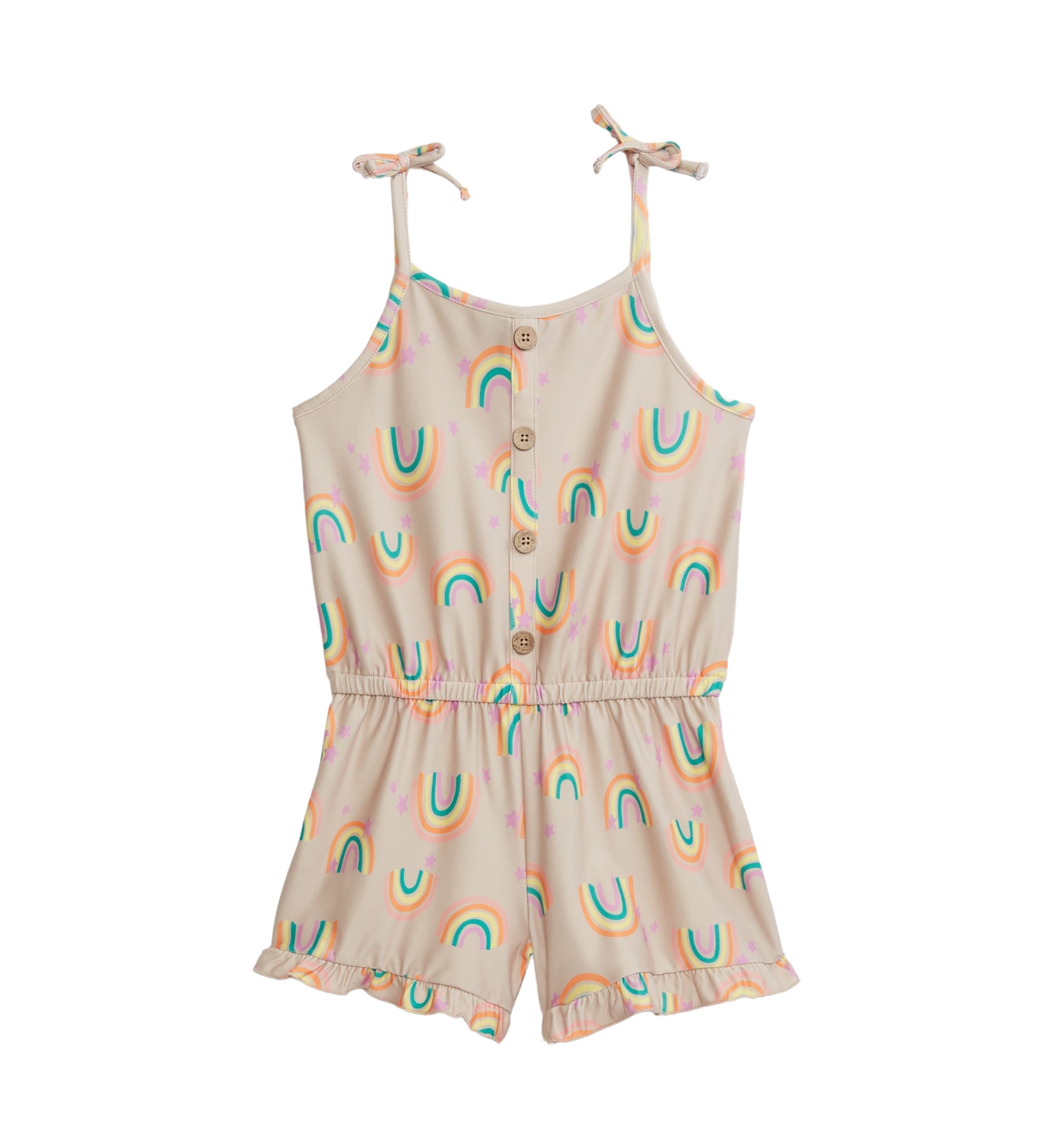 Girls 4-6x Button Front Romper