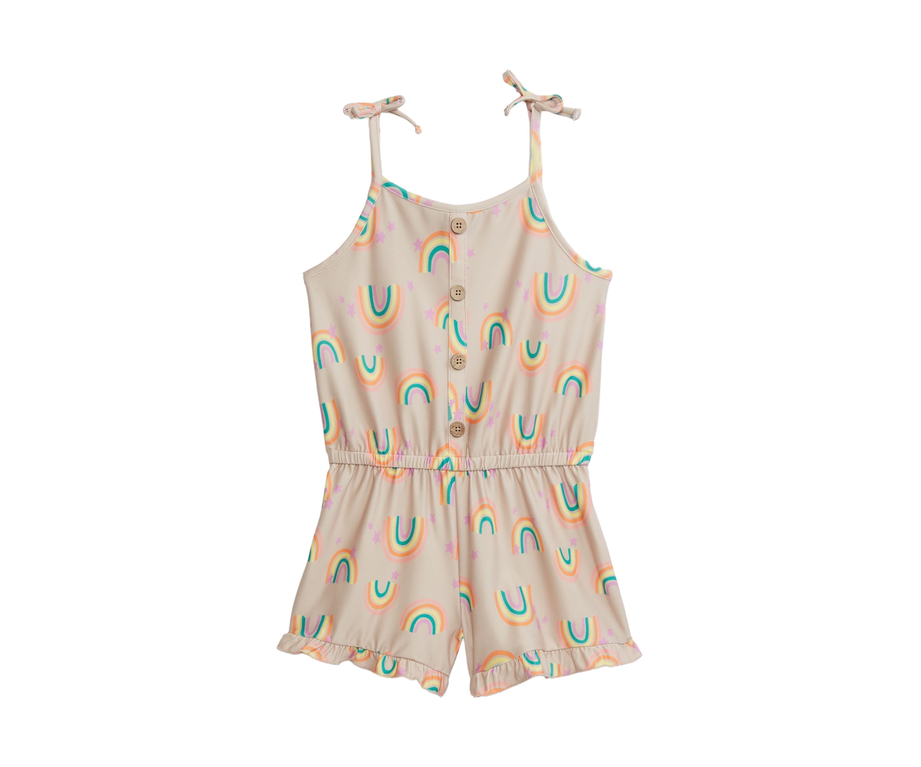 Girls 4-6x Button Front Romper