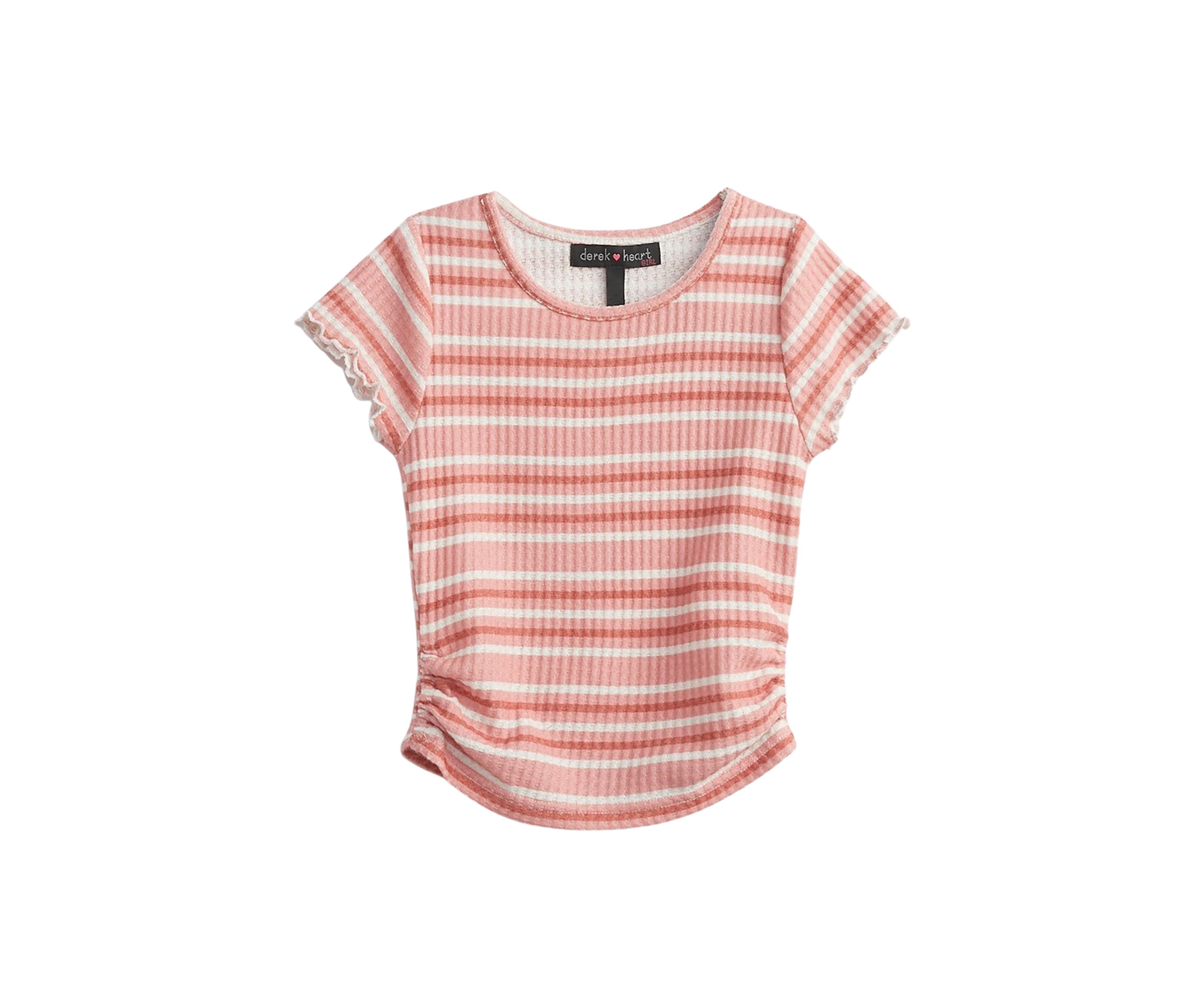 Girls 4-6x Short Sleeve Waffle T-Shirt