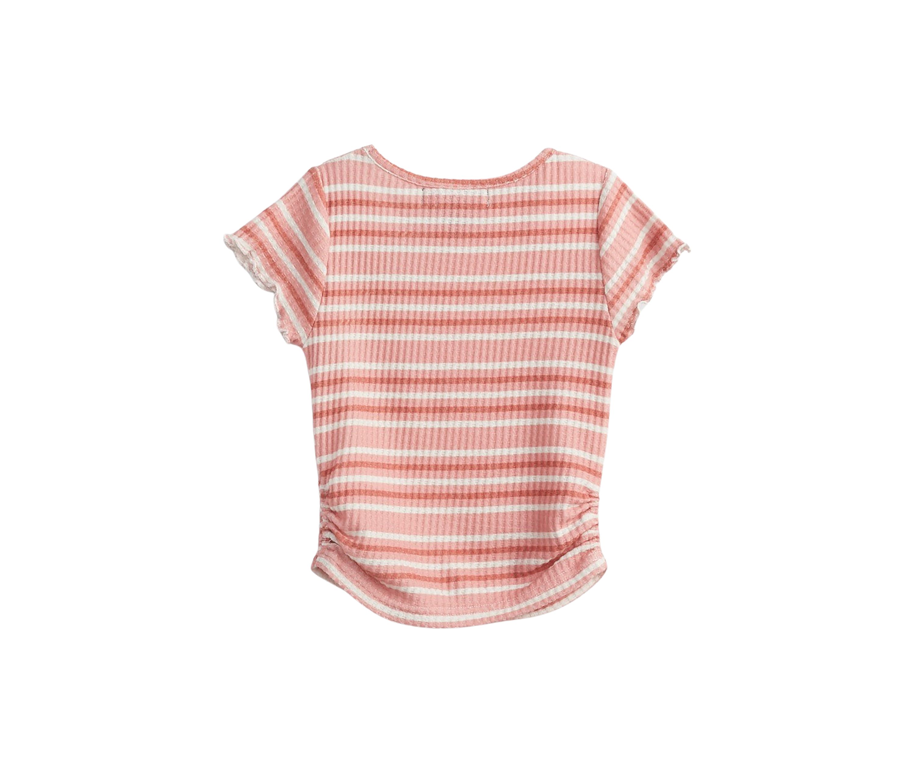 Girls 4-6x Short Sleeve Waffle T-Shirt