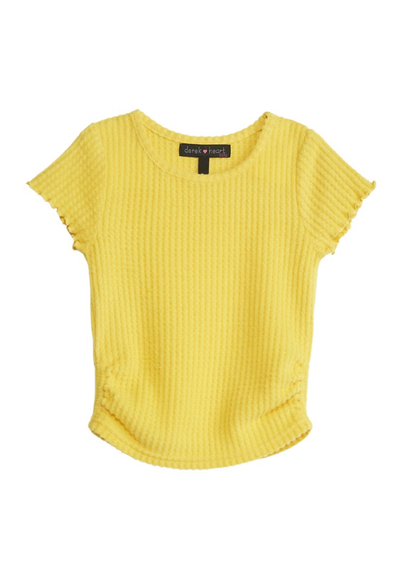 Girls 4-6x Short Sleeve Waffle T-Shirt