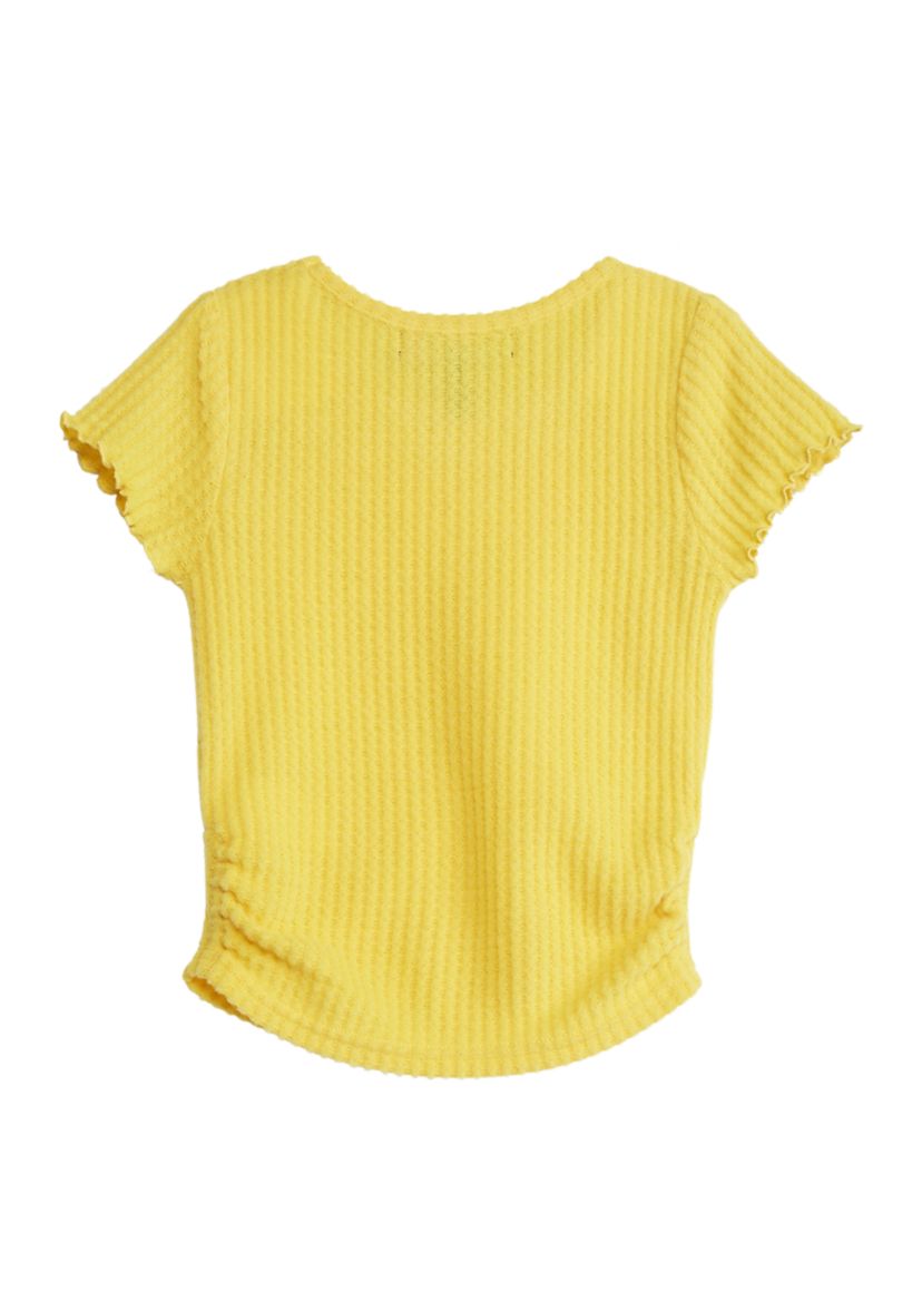 Girls 4-6x Short Sleeve Waffle T-Shirt
