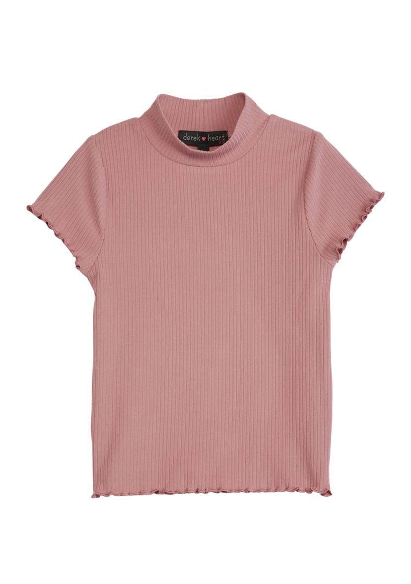 Girls 4-6x Knit Ribbed T-Shirt