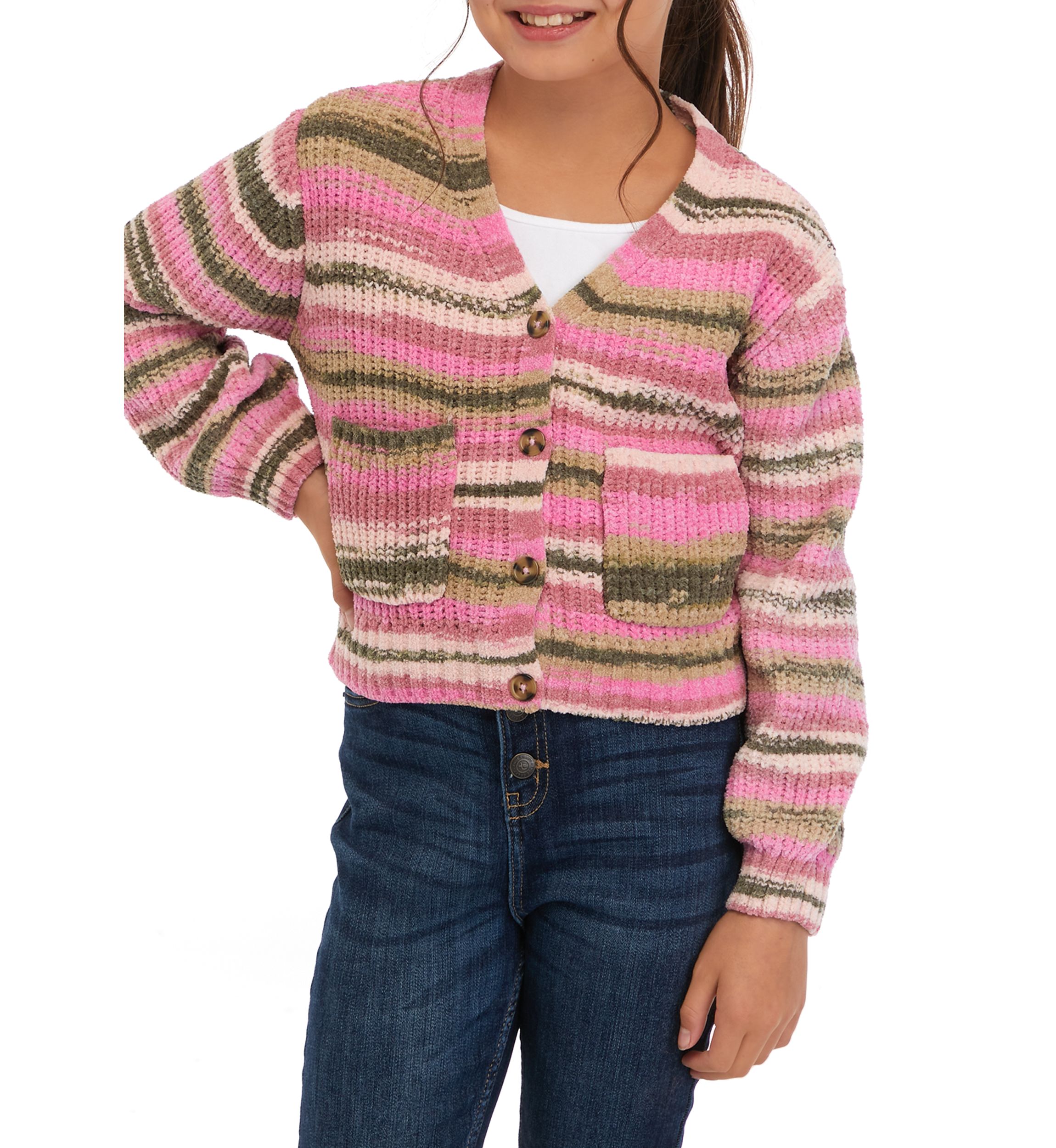 Girls 7-16 Oversized Cardigan