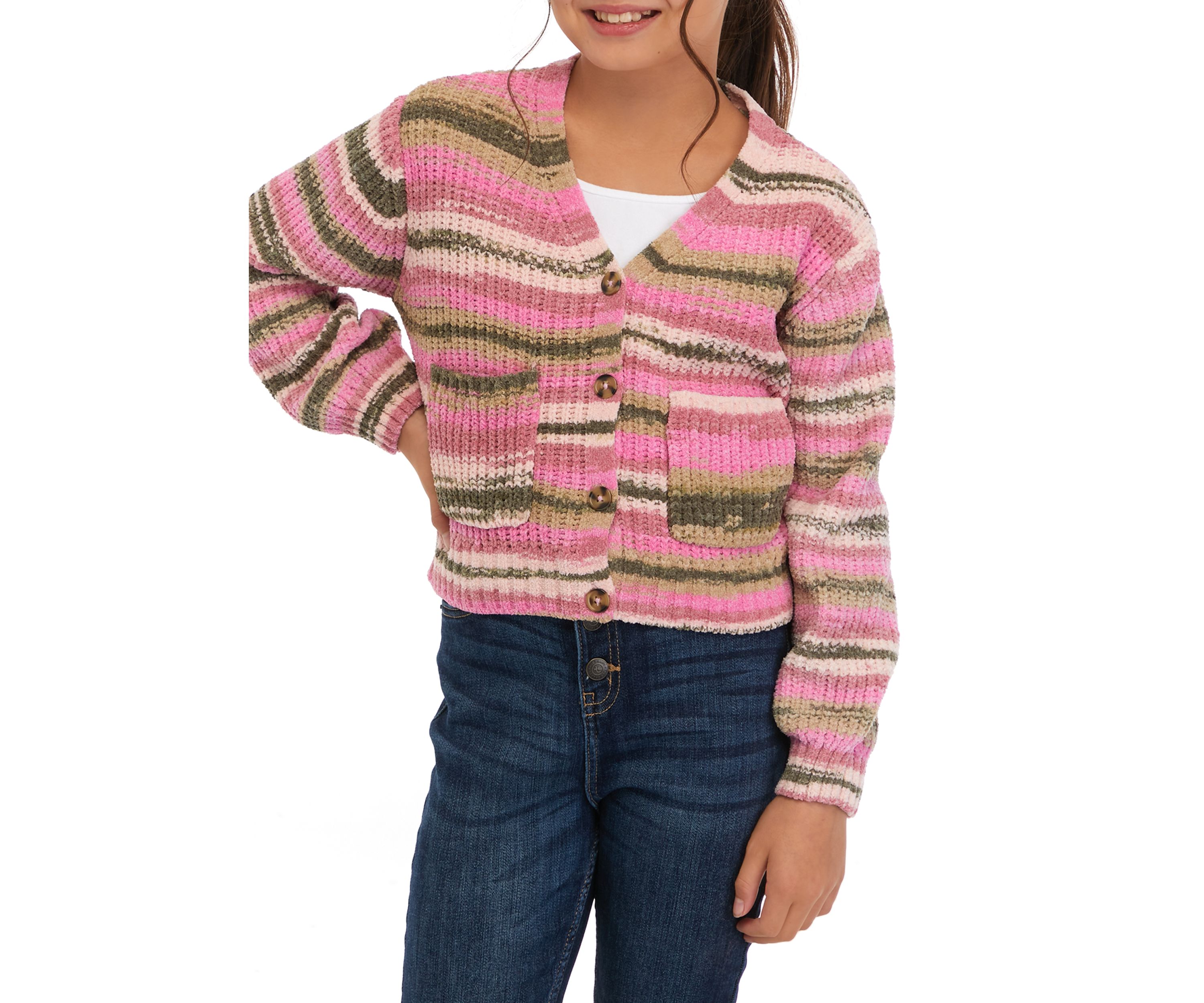 Girls 7-16 Oversized Cardigan