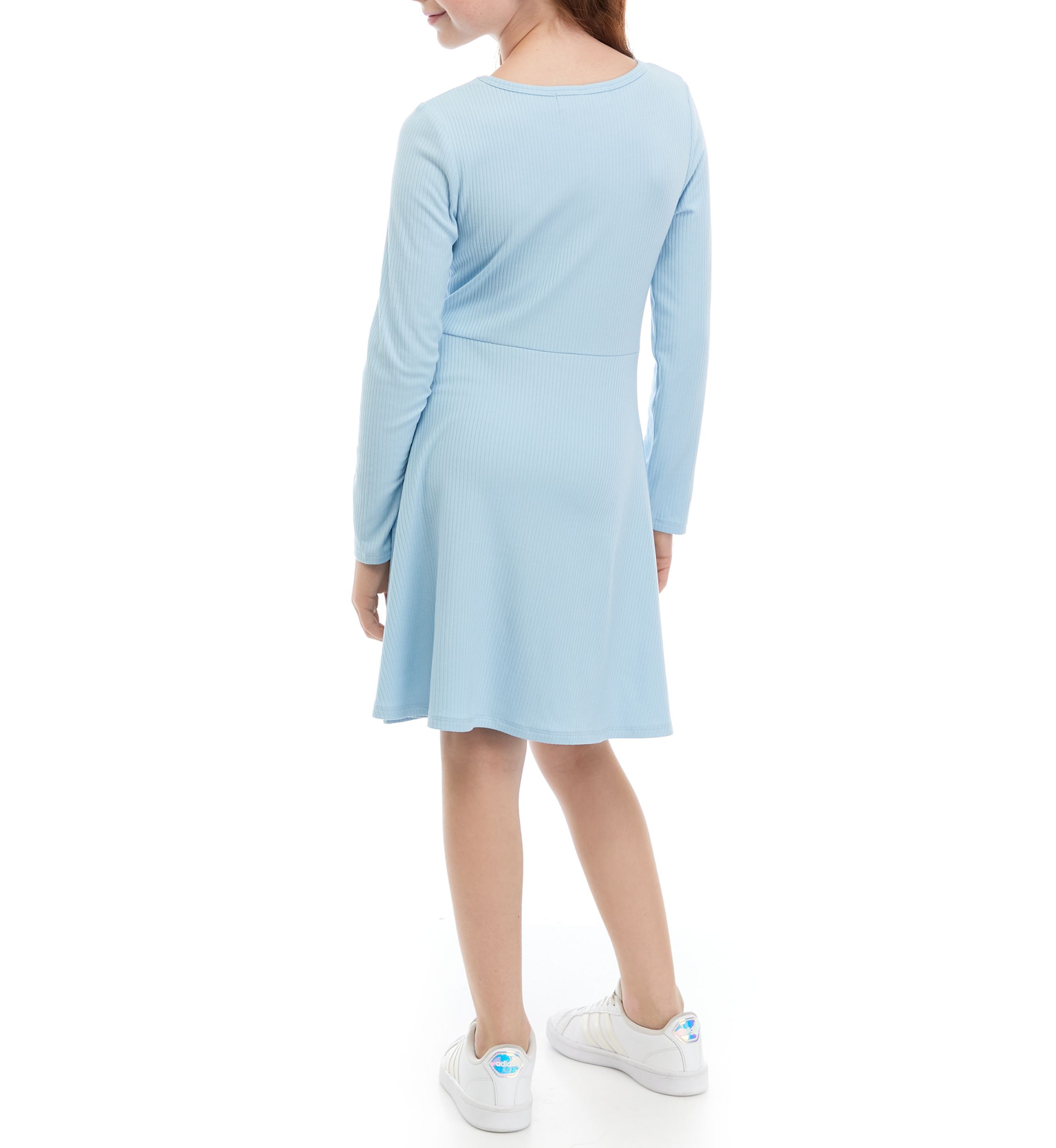 Girls 7-16 Ribbed Skater Dress