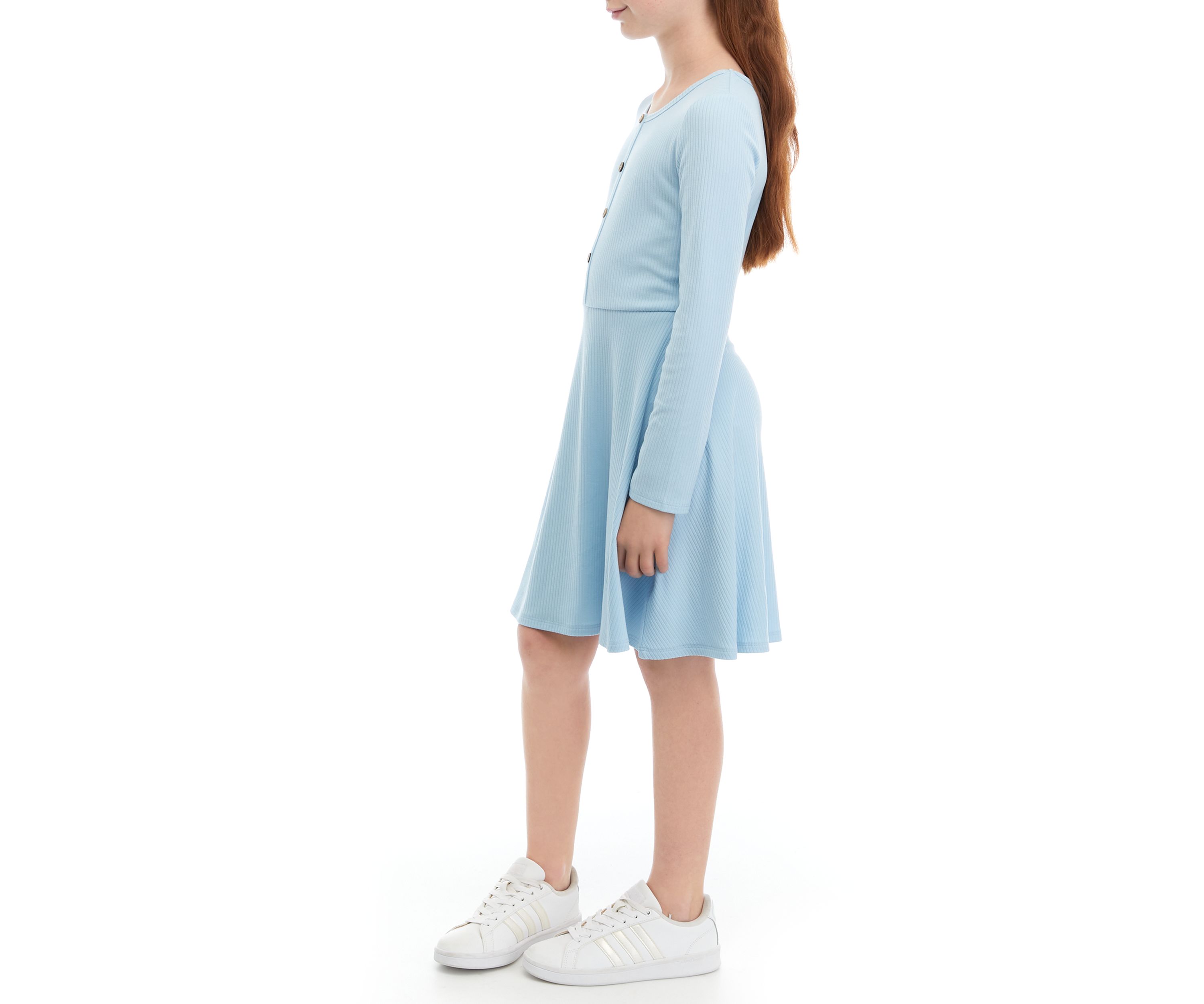 Girls 7-16 Ribbed Skater Dress