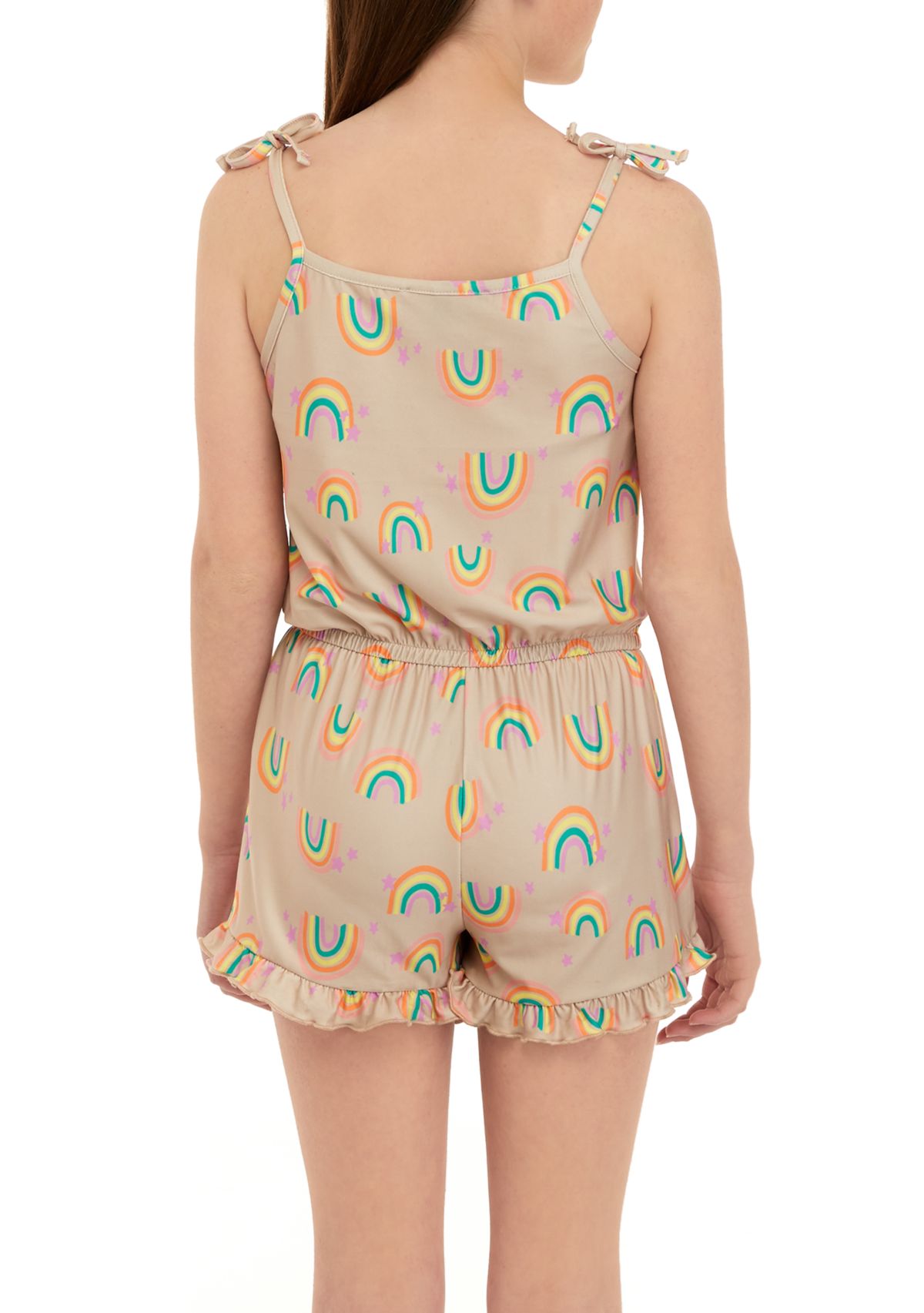 Girls 7-16 Button Front Romper