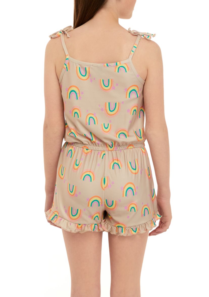 Girls 7-16 Button Front Romper
