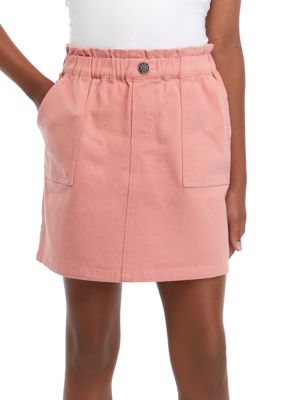 Girls 7-16 Denim Porkchop Pocket Skirt