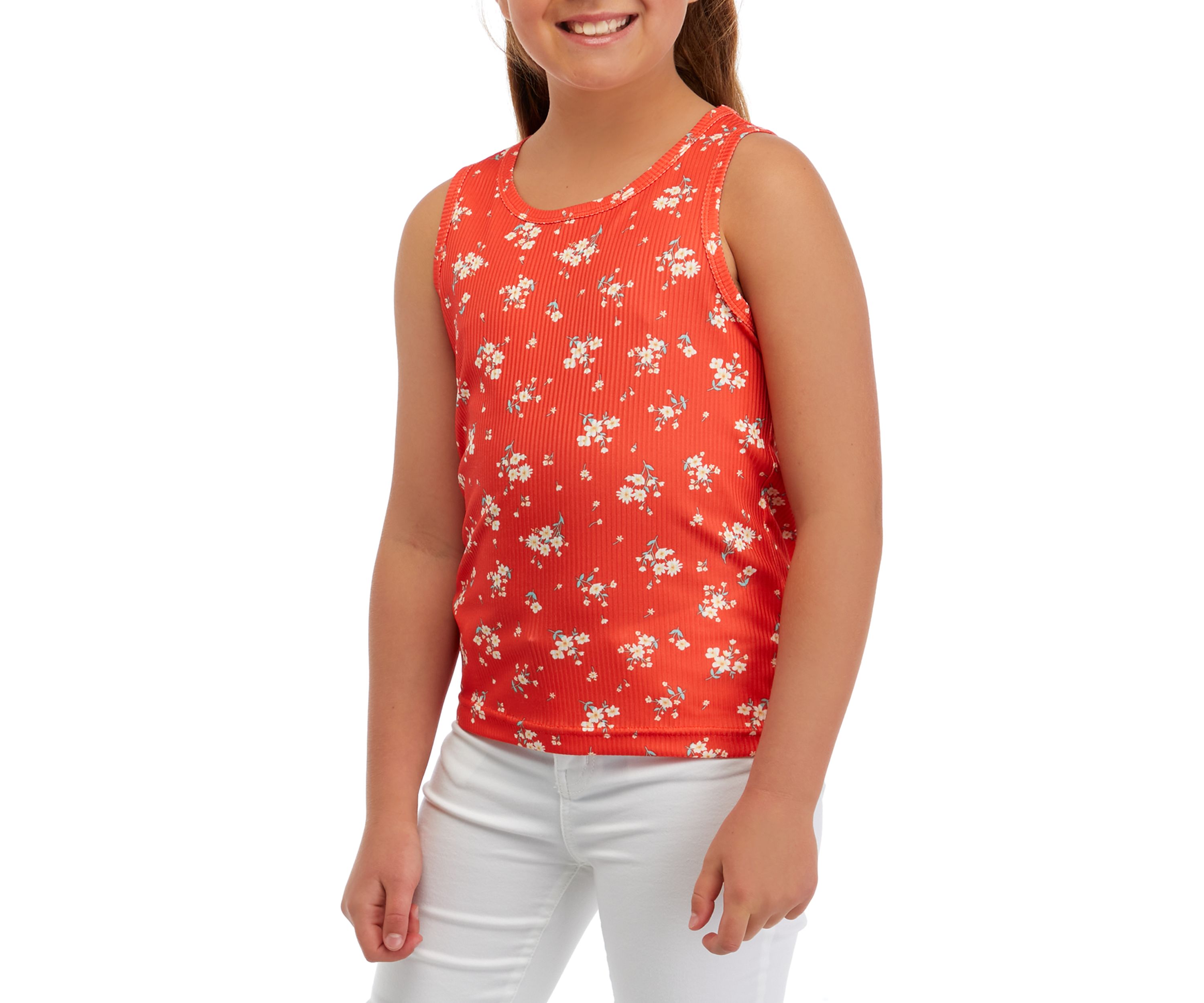 Girls 7-16 Yummy Ribbed Printed Tank Top