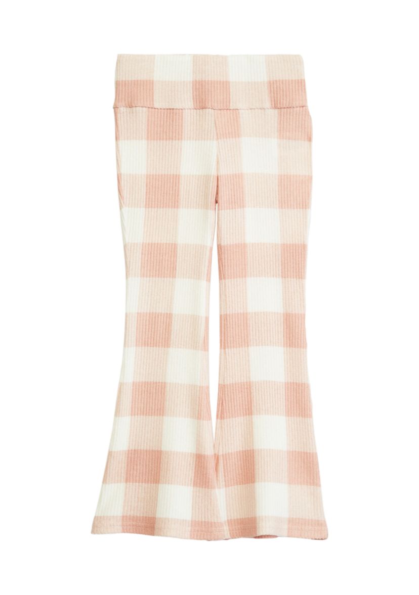 Girls 4-6x Pull On Ribbed Flare Pants