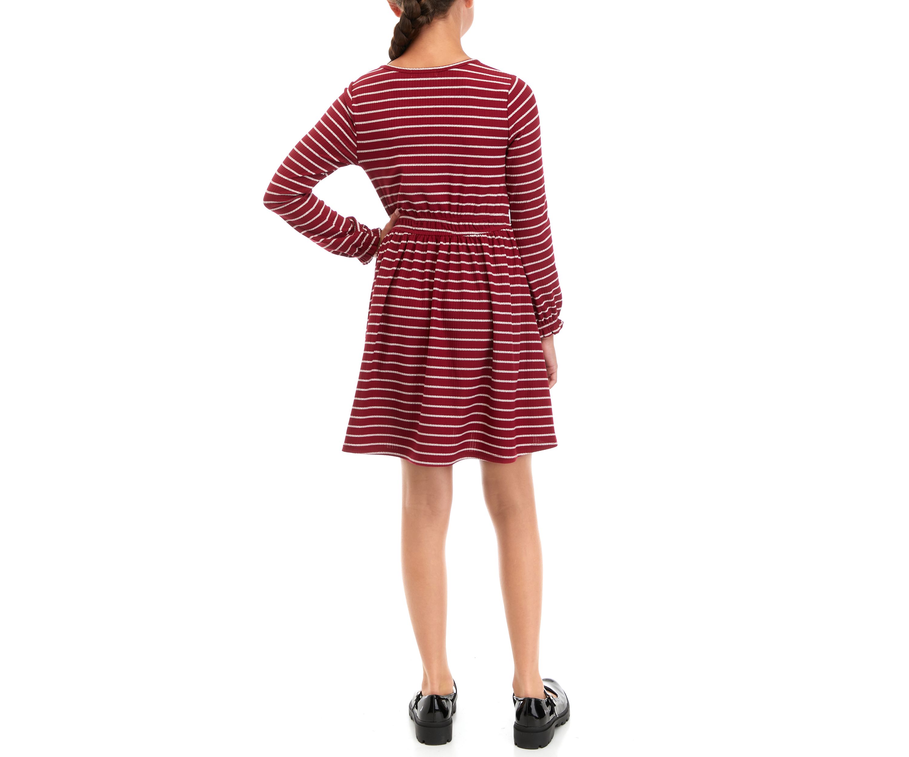 Girls 7-16 Stripe Knit Skater Dress