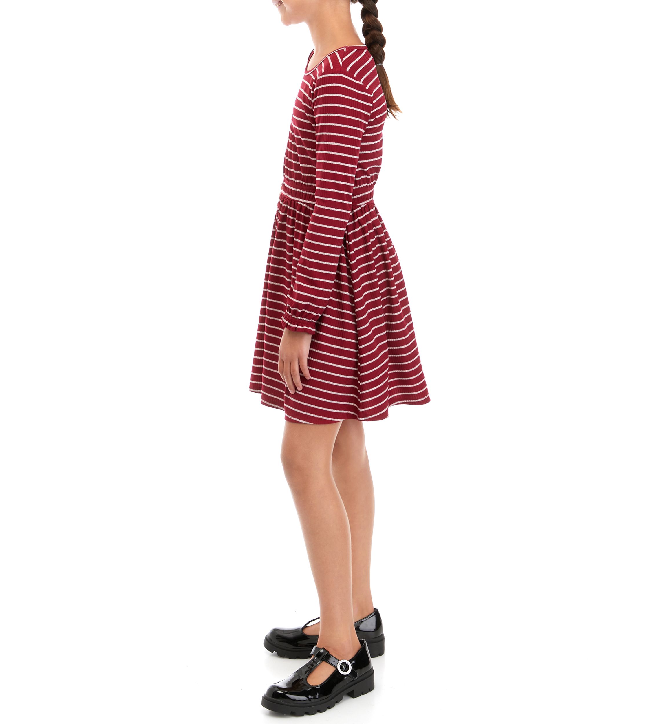 Girls 7-16 Stripe Knit Skater Dress