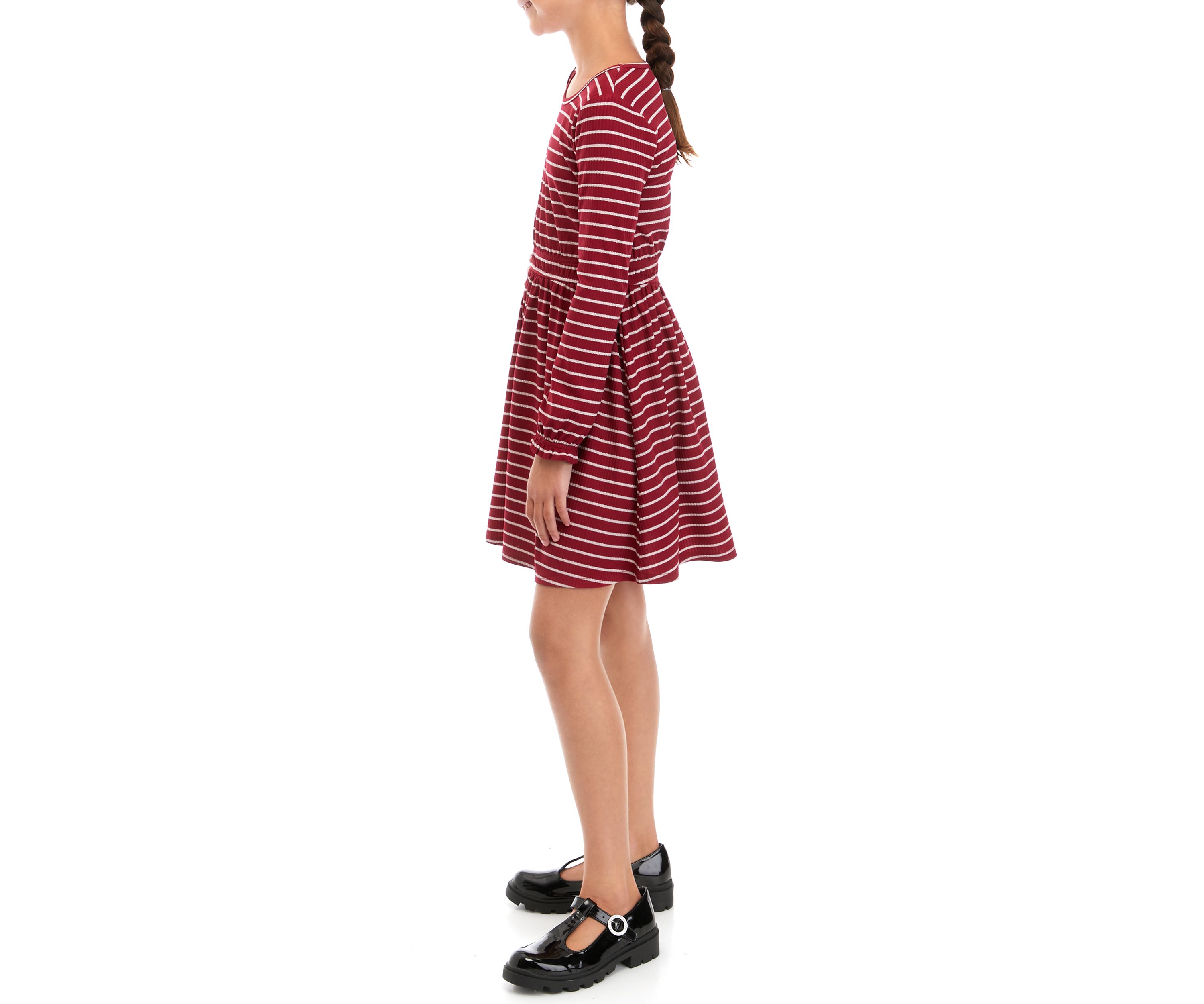 Girls 7-16 Stripe Knit Skater Dress