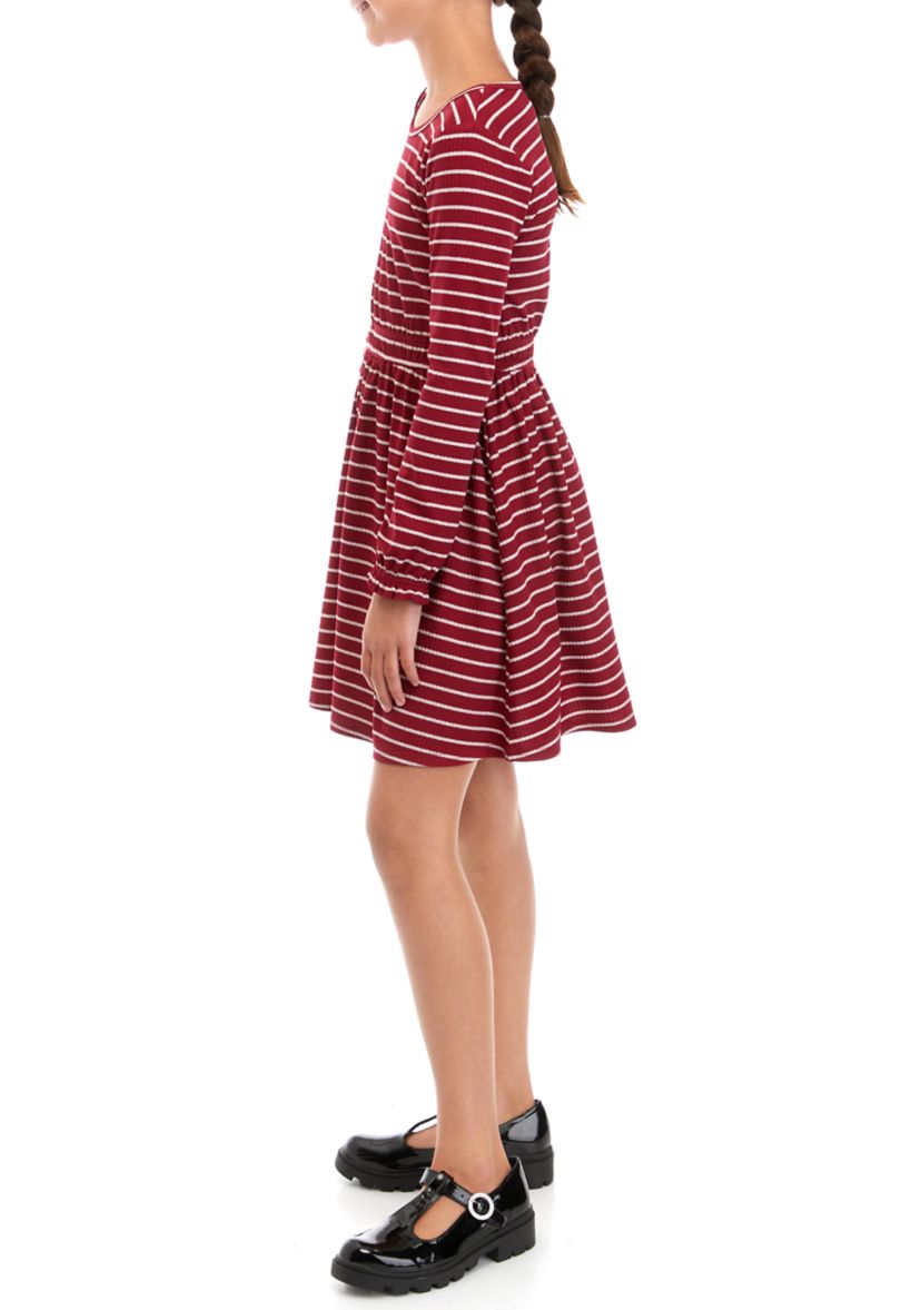 Girls 7-16 Stripe Knit Skater Dress