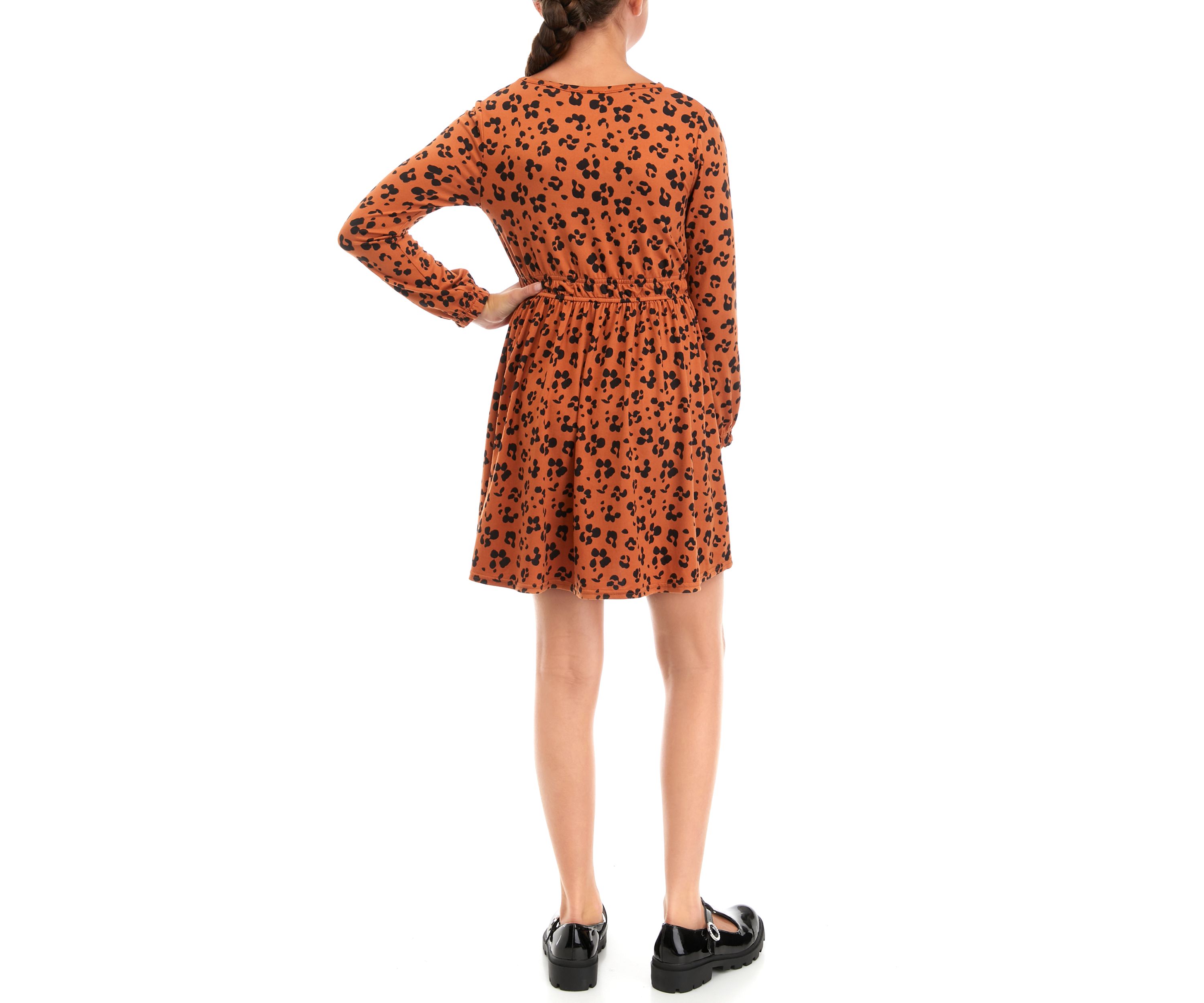 Girls 7-16 Printed Knit Skater Dress